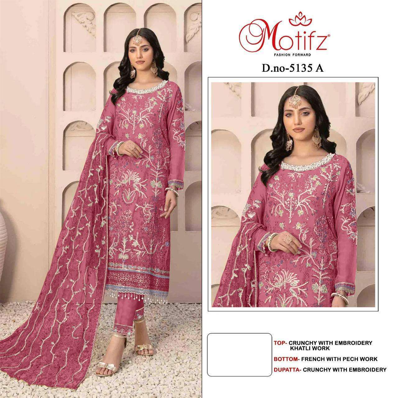 MOTIFZ D 5135 COLOURS PAKISTANI SUIT WHOLESALER IN SURAT 2025