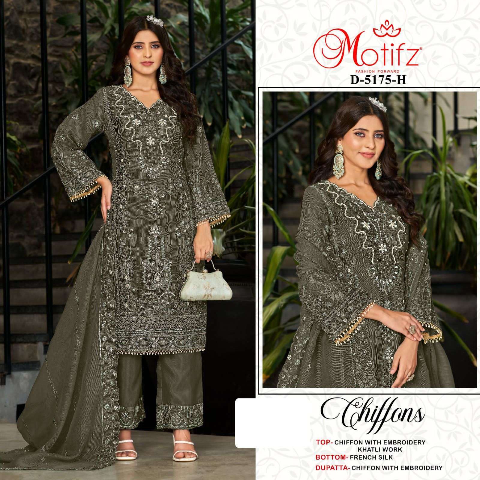 MOTIFZ D 5175 COLORS CHIFFON PAKISTANI SUIT WHOLESALER 2025