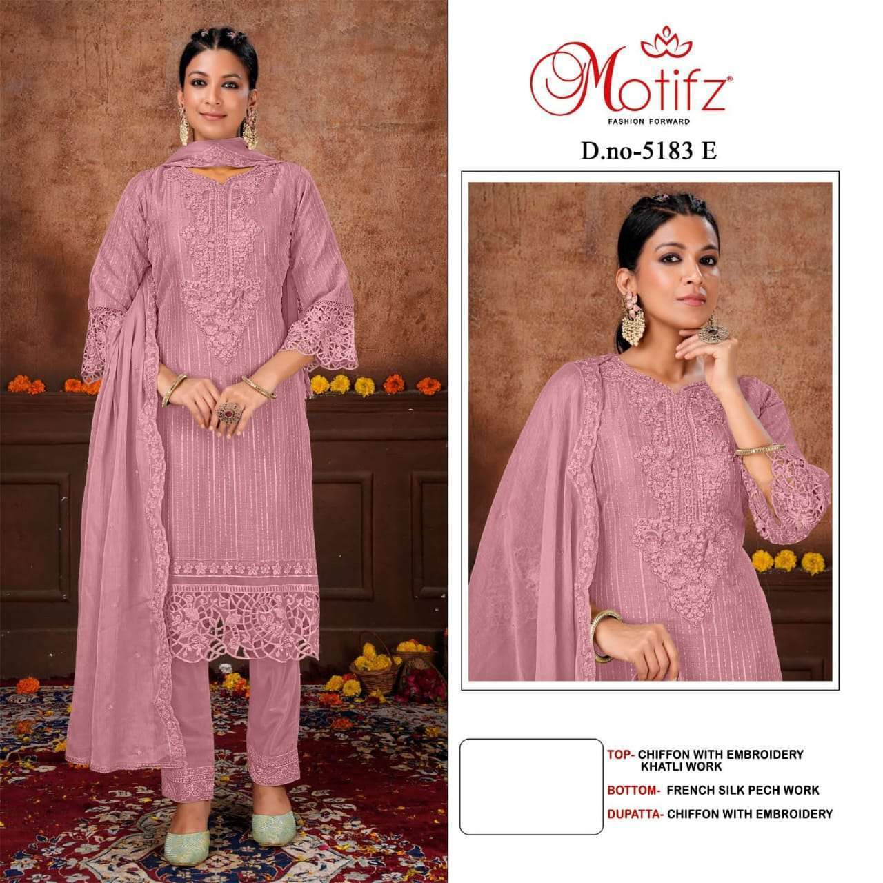 MOTIFZ D 5183 COLOURS EMBRODERY PAKISTANI SUIT WHOLESALER BEST RATE 2025