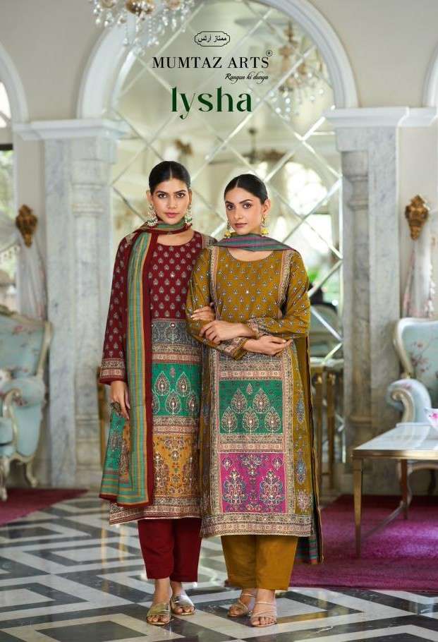 MUMTAZ ARTS LYSHA VISCOSE MUSLIN PRINTED SALWER KAMEEZ SUIT WHOLESALER 