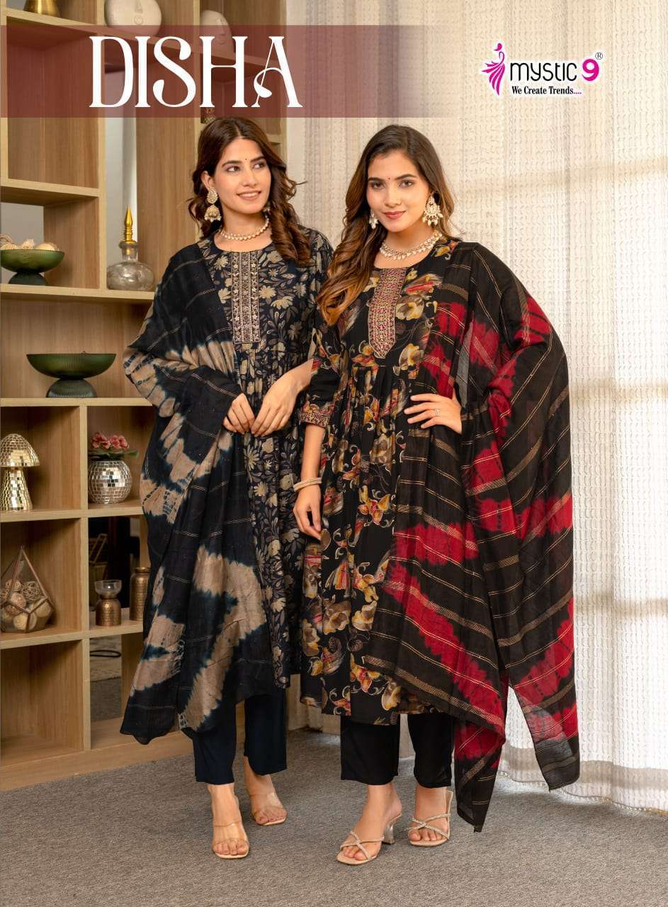 MYSTIC 9 DISHA VOL 2 FANCY PRINTED READYMADE THREE PCS SET WHOLESALER 2025
