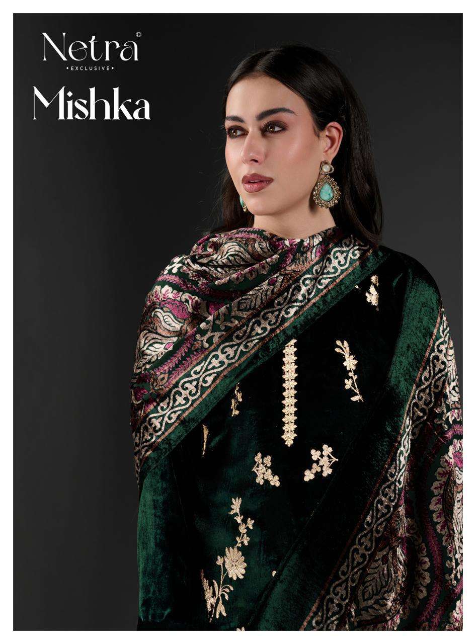 NETRA MISHKA DESIGNER PURE VELVET SUIT WHOLESALER BEST RATE 