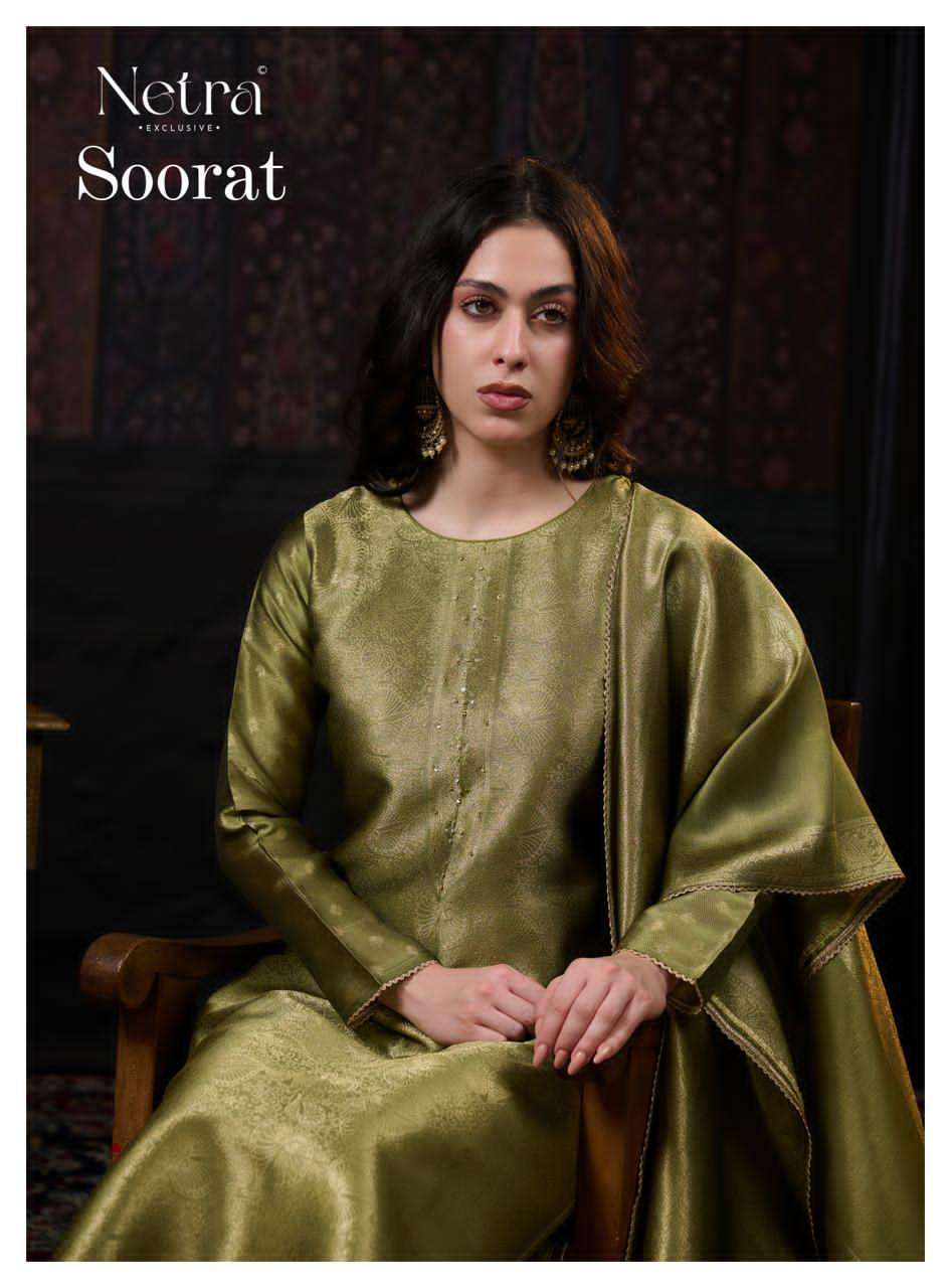 NETRA SOORAT DESIGNER JACQUARD SUIT LATEST CATALOGUE BEST RATE 2025