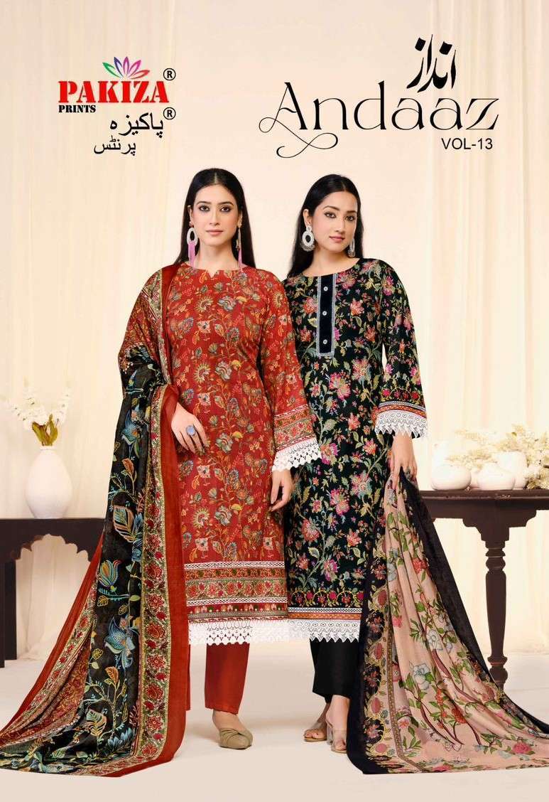 PAKIZA PRINT ANDAAZ VOL 13 LAWN PRINTED SALWAR KAMEEZ CATALOGUE WHOLESALER 2025