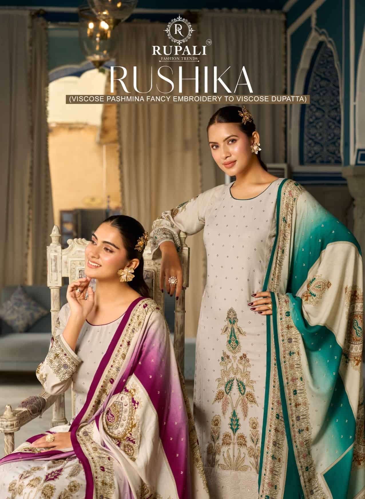RUPALI FASHION RUSHIKA PREMIUM PASHMINA WINTER SUIT COLLECTION BEST RATE 