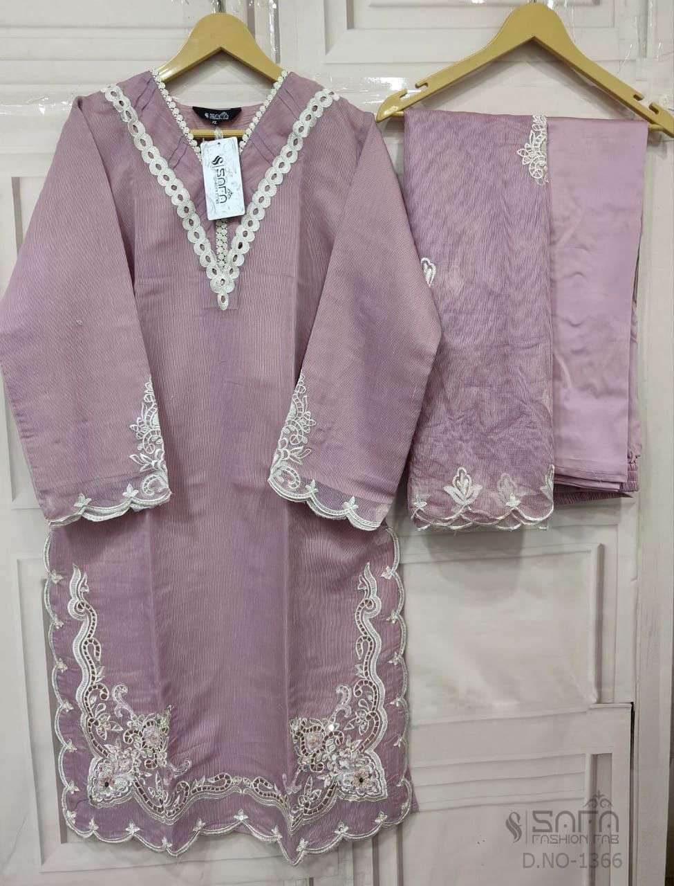 SAFA FASHION FAB 1366 LINEN EMBROIDERY READYMADE DRESS WHOLESALER 2025