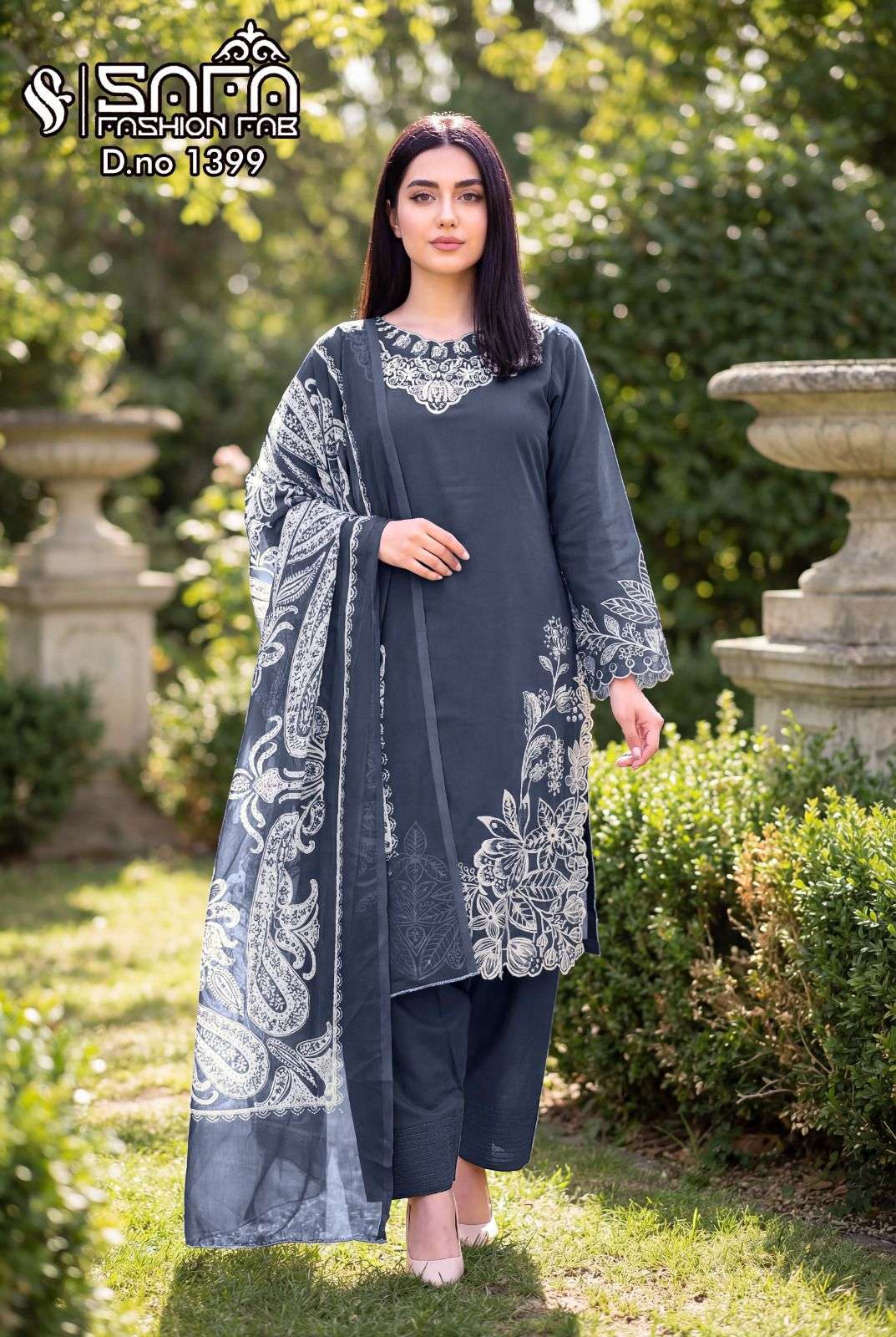 SAFA FASHION FAB 1399 EMBROIDERED READYMADE SALWER KAMEEZ SUIT WHOLESALER 