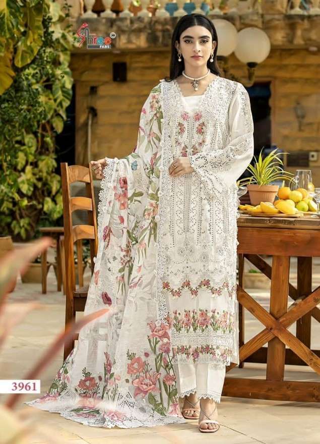 SHREE FAB 3961 COLOURS COTTON EMBROIDERY SUIT WHOLESALER 2025