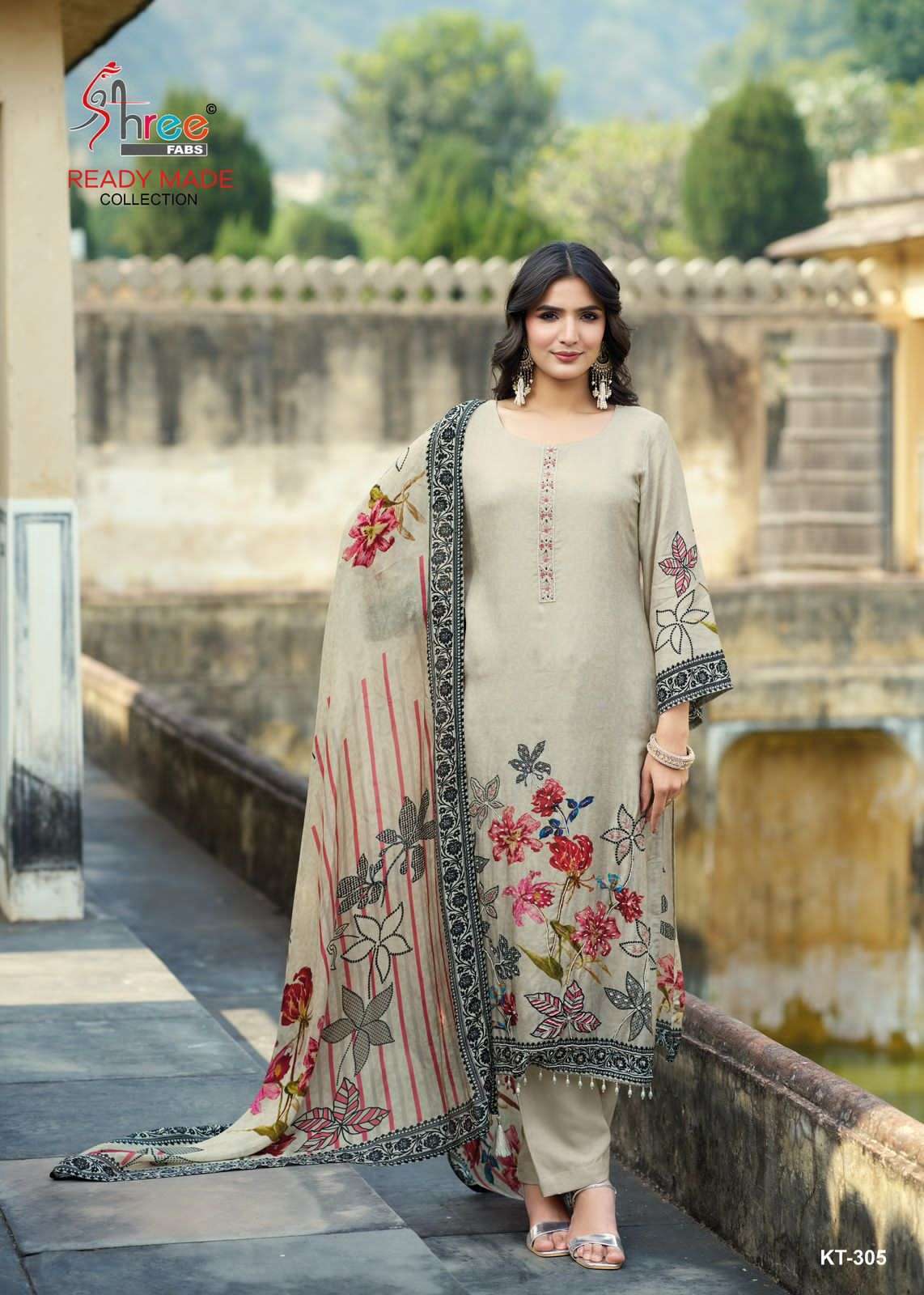 SHREE FAB KT 305 COLORS PAKISTANI MUSLIN LADIES SUIT WHOLESALER 