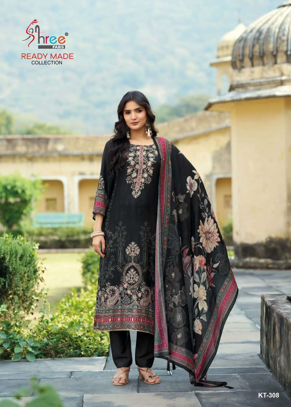 SHREE FAB KT 308 COLORS PAKISTANI MUSLIN LADIES SUIT WHOLESALER 