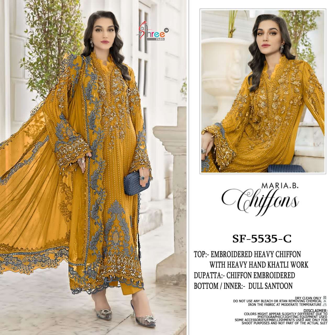 SHREE FAB SF 5535 COLORS CHIFFON PAKISTANI SUIT WHOLESALER 