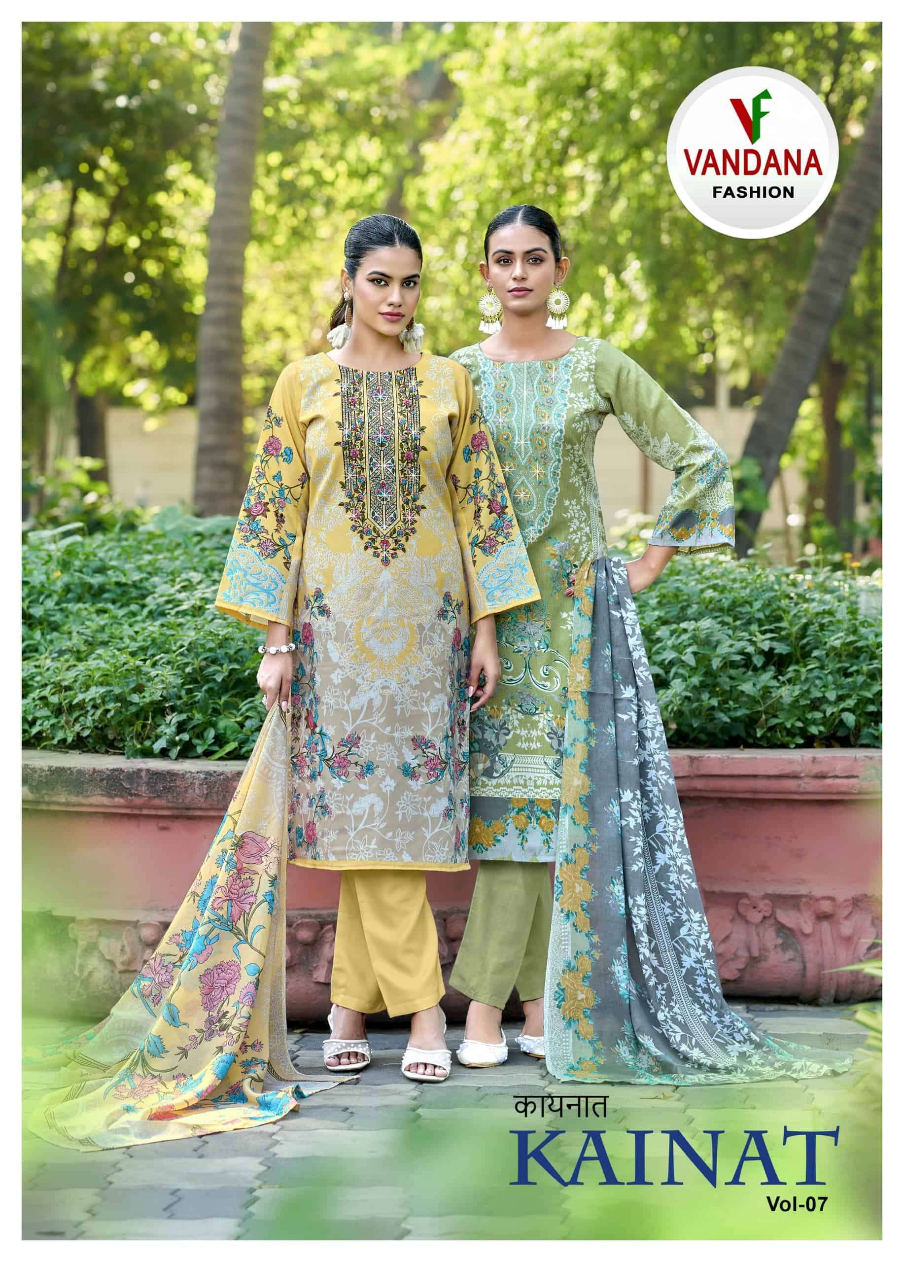 VANDANA FASHION KAINAT VOL 7 PRINTED COTTON DRESS WHOLESALER IN INDIA 