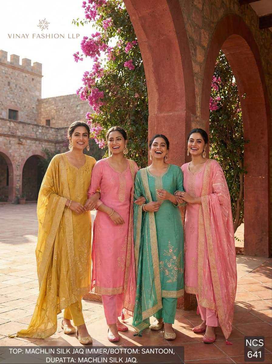 VINAY FASHION NCS 641 COLORS DESIGNER MUSLIN LADIES SUIT WHOLESALER BEST RATE 2025