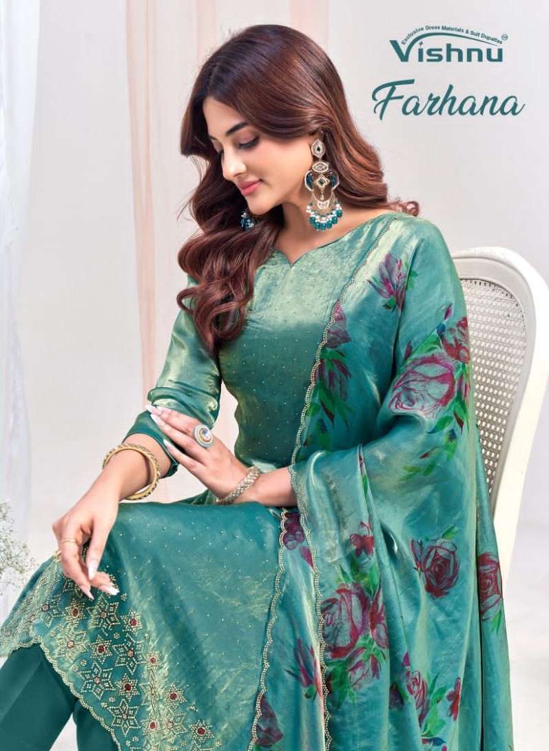 VISHNU FARHANA FANCY SILK DESIGER LADIES SUIT WHOLESALER BEST RATE 2025
