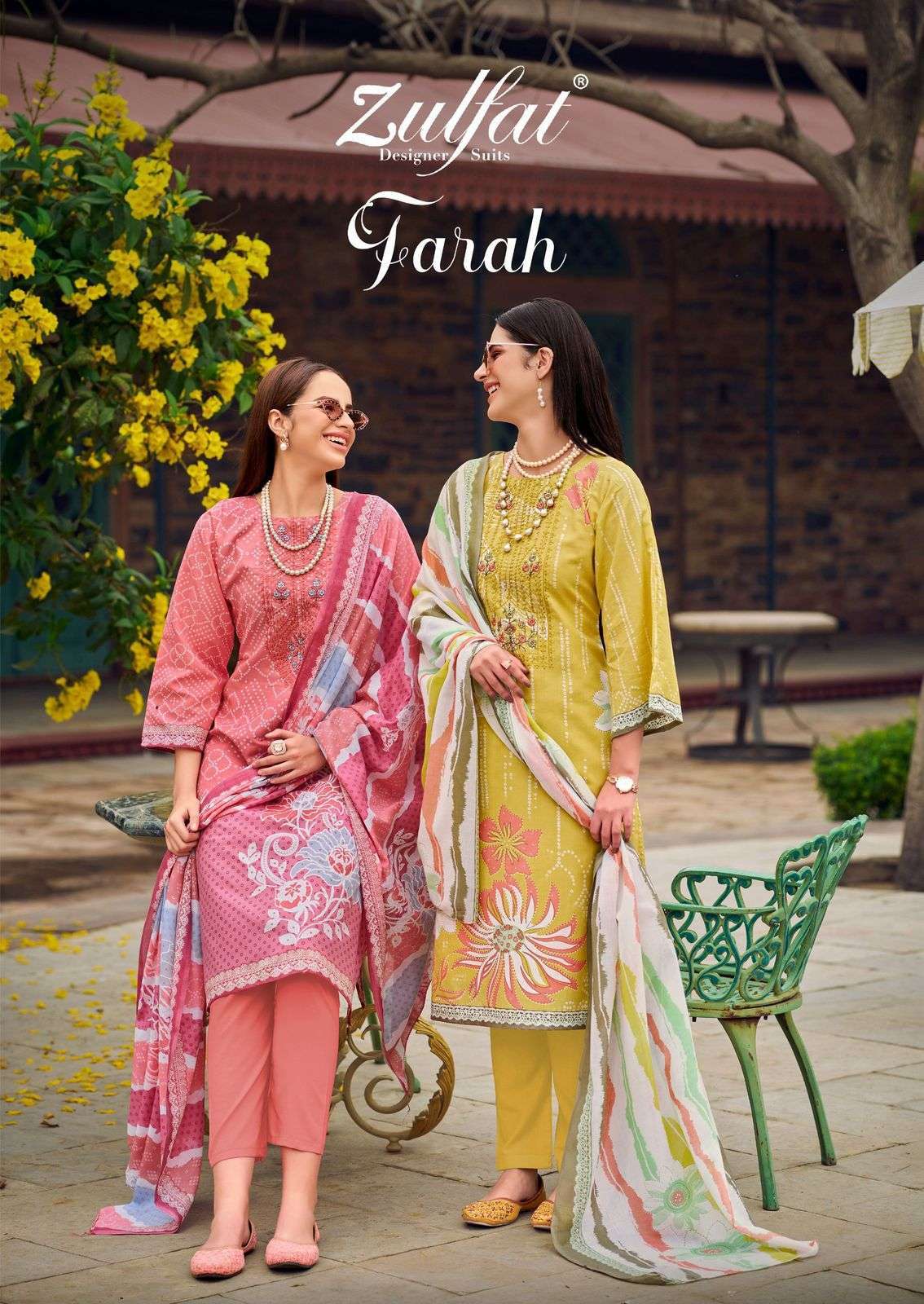 ZULFAT DESIGNER FARAH EMBROIDERY COTTON SUIT WHOLESALER BEST RATE 2025