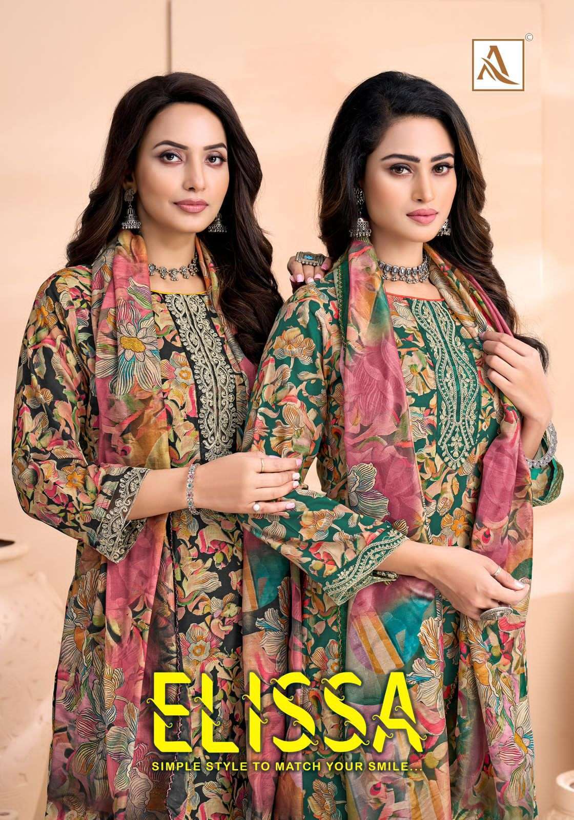 ALOK SUIT ELISSA PURE COTTON FANCY SALWER SUIT WHOLESALER BEST RATE 