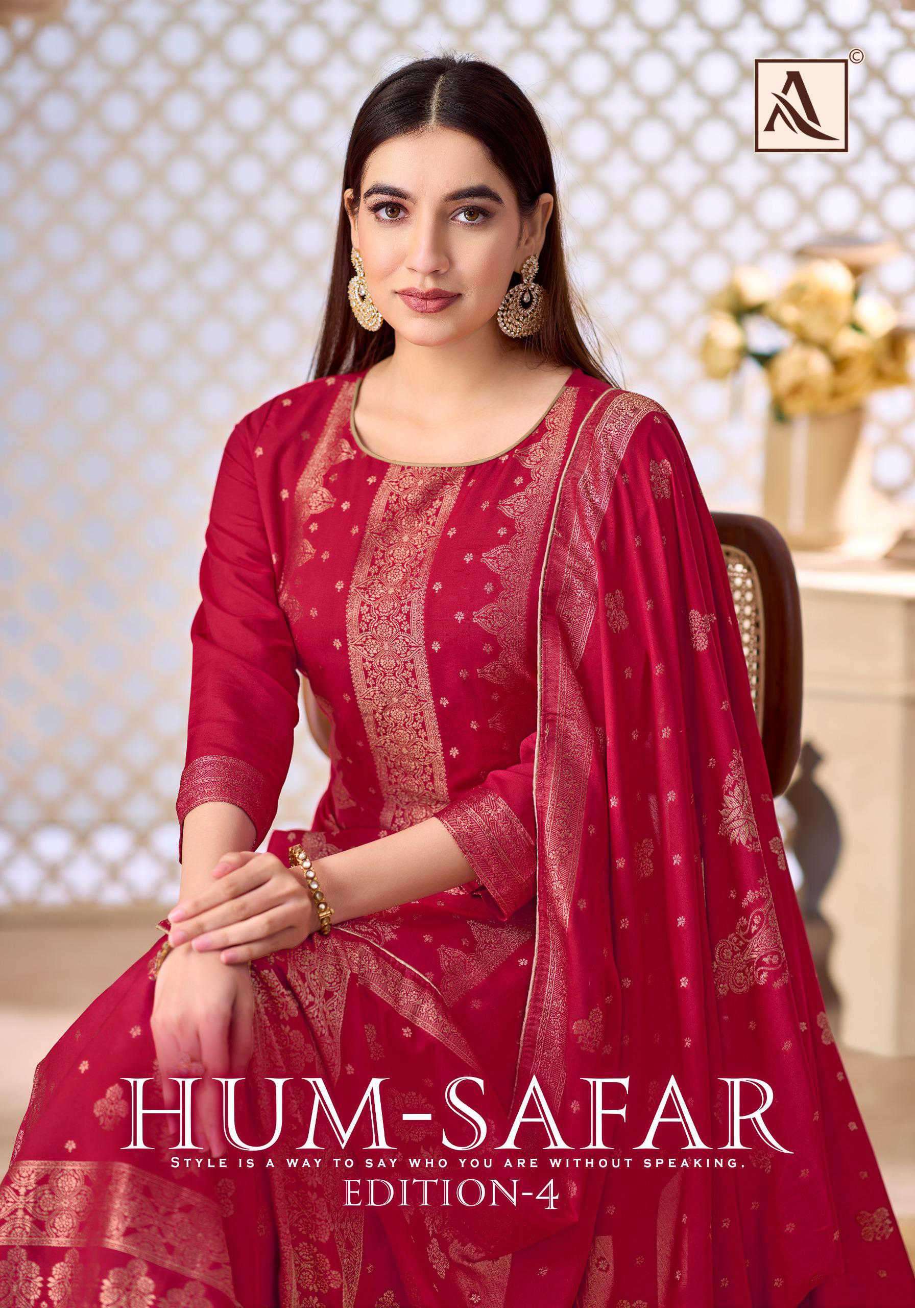 ALOK SUIT HUM SAFAR EDITION 4 PURE VISCOSE MUSLIN LADIES SUIT WHOLESALER 2026