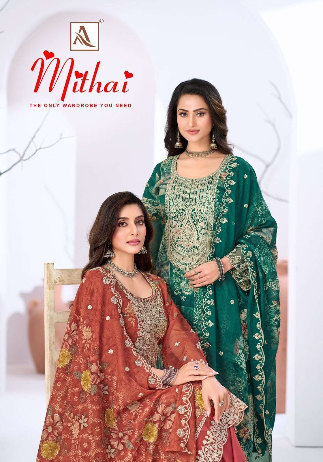 ALOK SUIT MITHALI CAMRIC COTTON PAKISTANI EMBRODERY SUIT WHOLESALER 2026