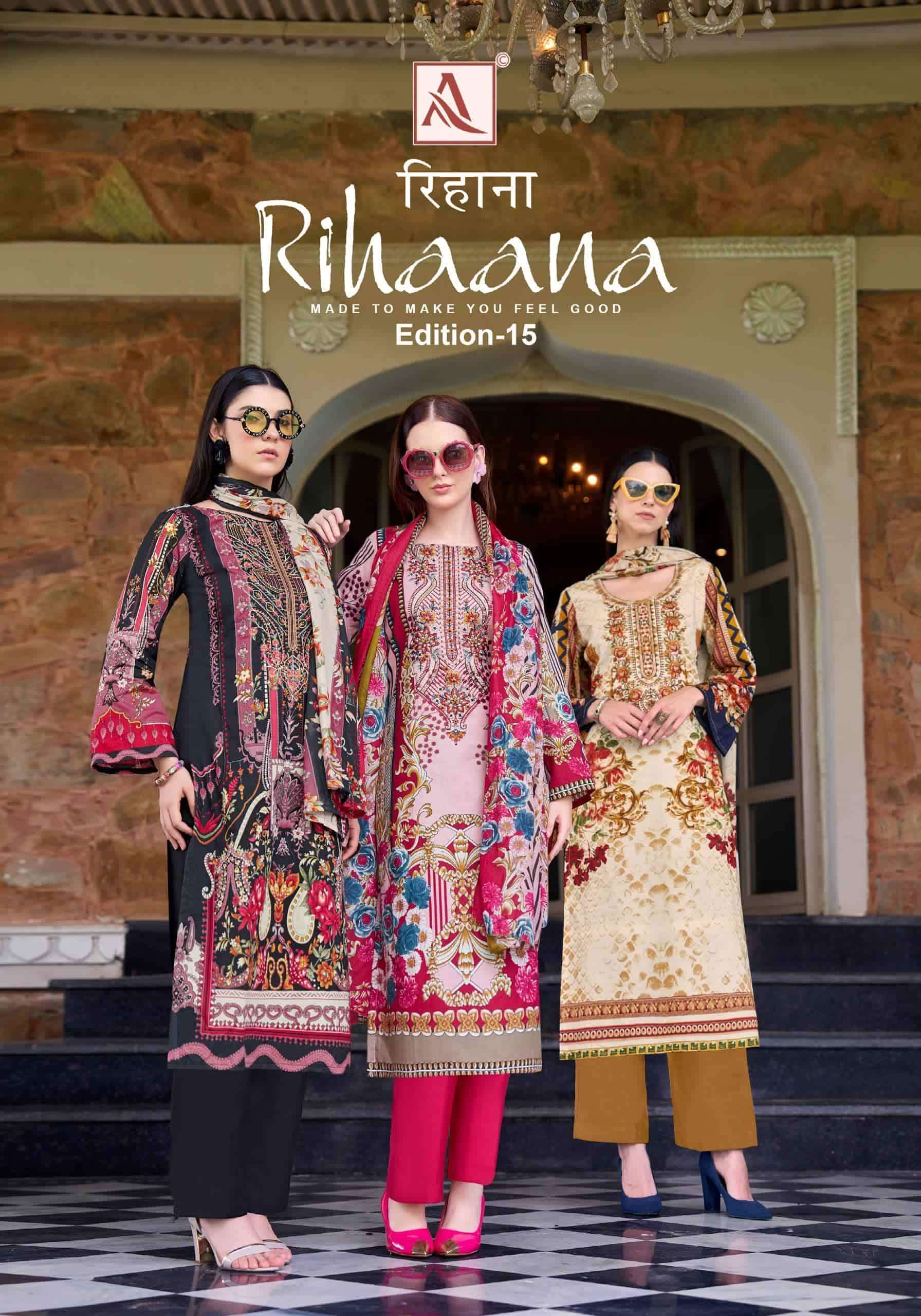 ALOK SUIT RIHAANA EDITION 15 CAMRIC COTTON PAKISTANI DRESS WHOLESALE PRICE 2026