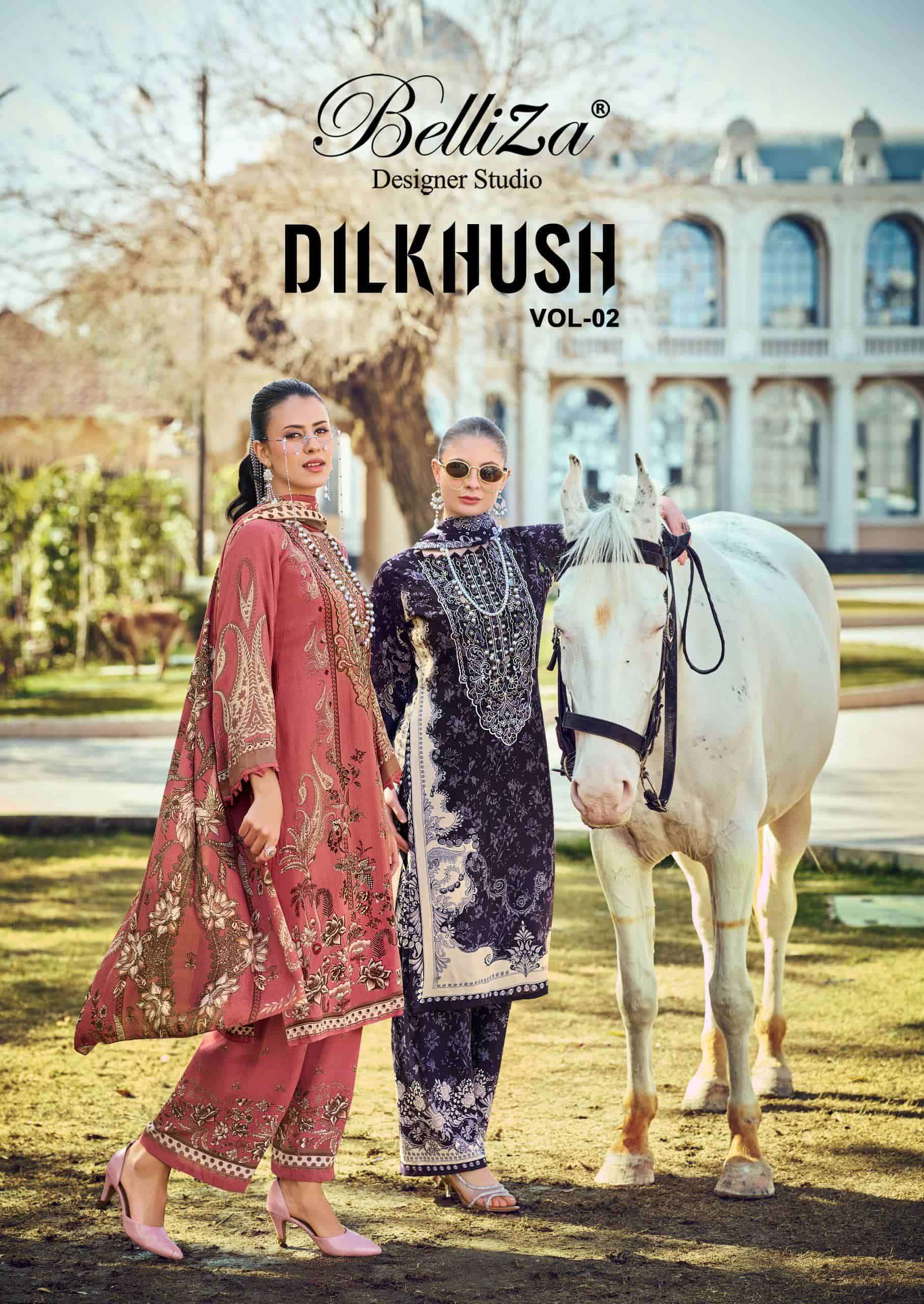 BELLIZA DESIGNER DILKHUSH VOL 2 VISCOSE RAYON SALWER SUIT WHOLESALER 2025