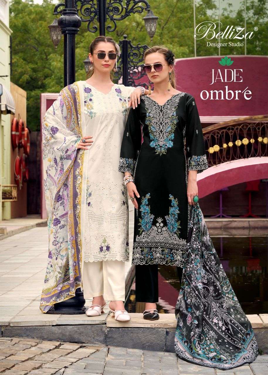 BELLIZA DESIGNER JADE OMBRE LAWN COTTON SALWER KAMEEZ CATALOGUE WHOLESALER BEST RATE 2026
