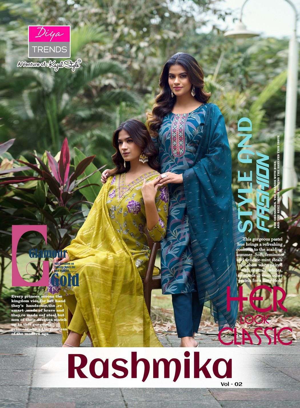 DIYA TRENDZ RASHMIKA VOL 2 VARTICAN EMBROIDERY READYMADE COLLECTION WHOLESALER 