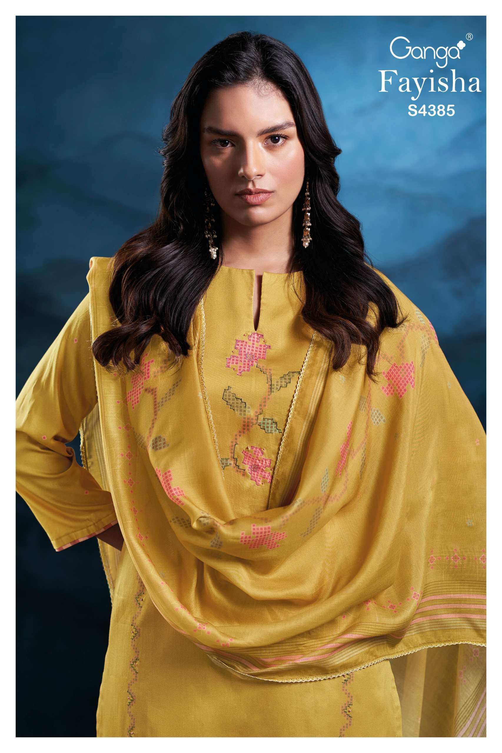 GANGA FASHION FAYISHA 4385 PURE COTTON SATIN LADIES SUIT WHOLESALER BEST RATE 2026