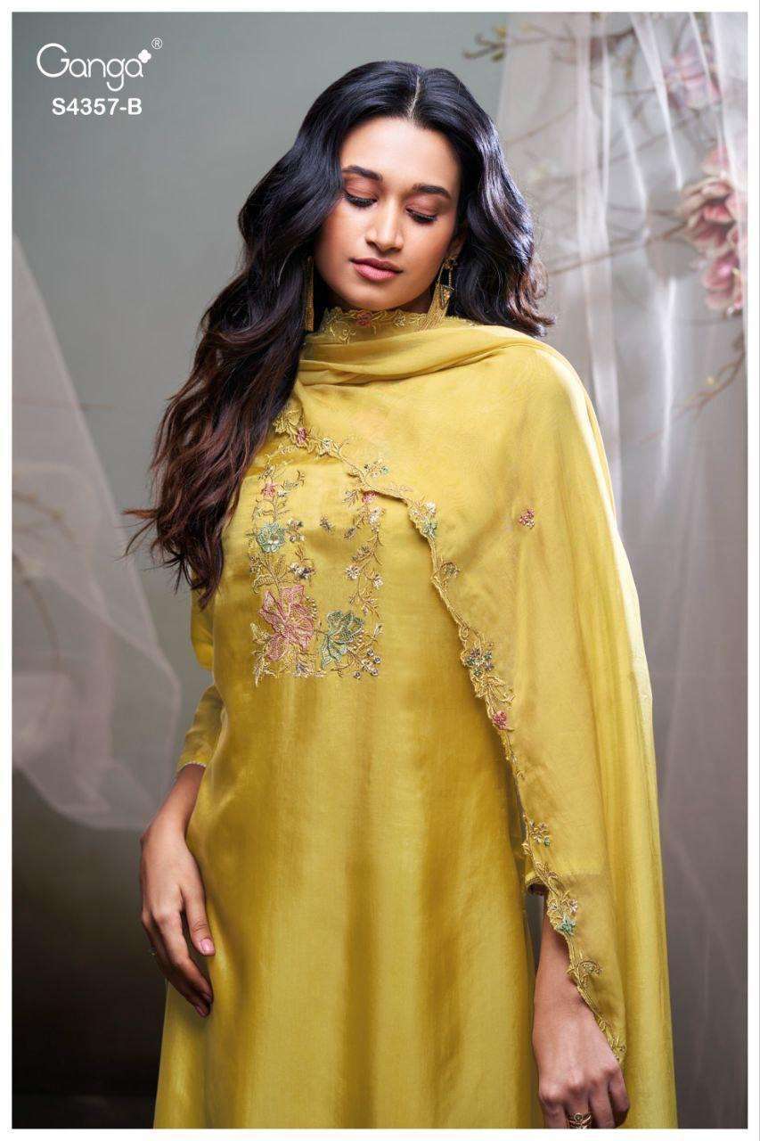 GANGA FASHION JEZMEE 4357 BEMBERG SILK SALWER SUIT WHOLESALER BEST RATE 2026