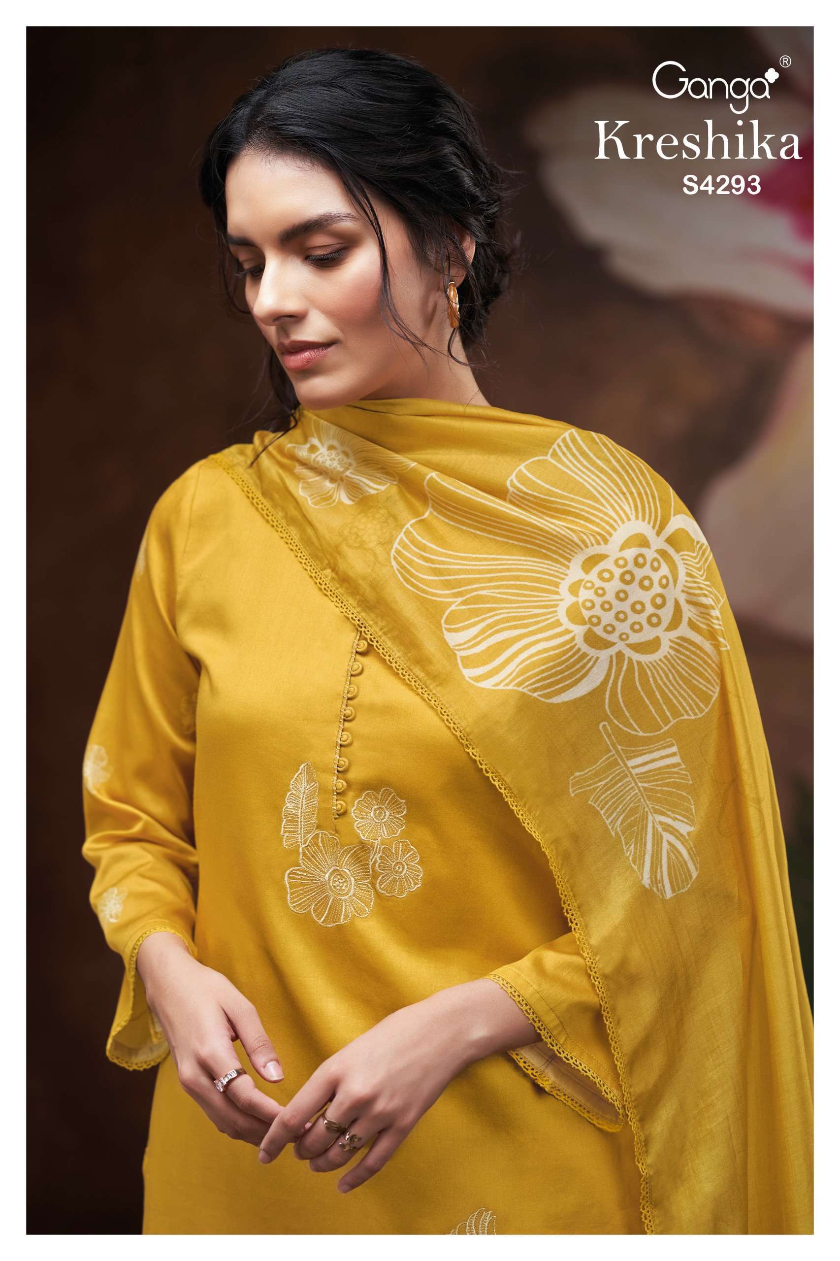 GANGA FASHION KRESHIKA 4293 COTTON SATIN SUIT WHOLESALER BEST RATE 