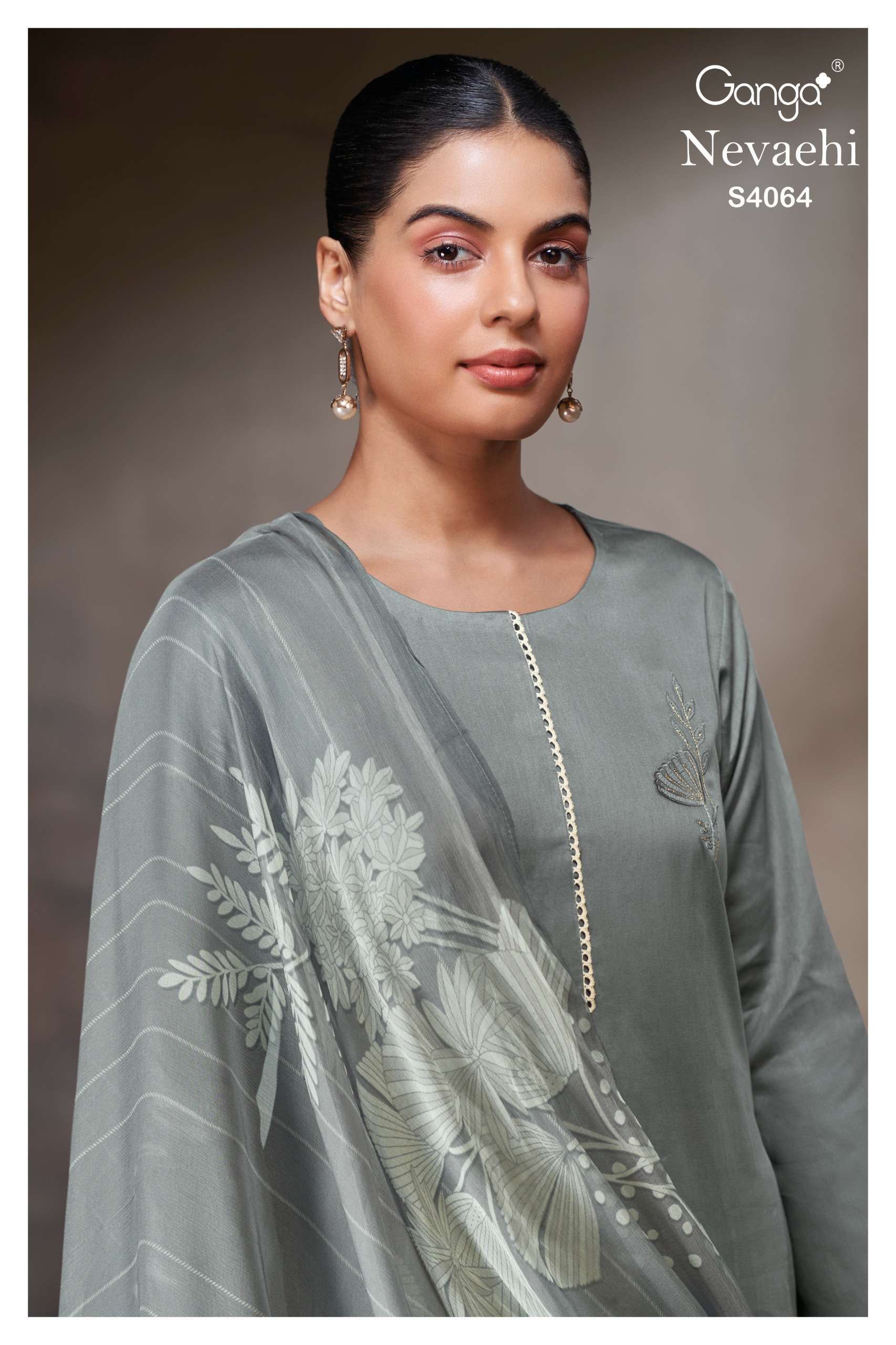 GANGA FASHION NEVAEHI 4064 PREMIUM WEAR COTTON SATIN DRESS SUIT WHOLESALER BEST RATE 