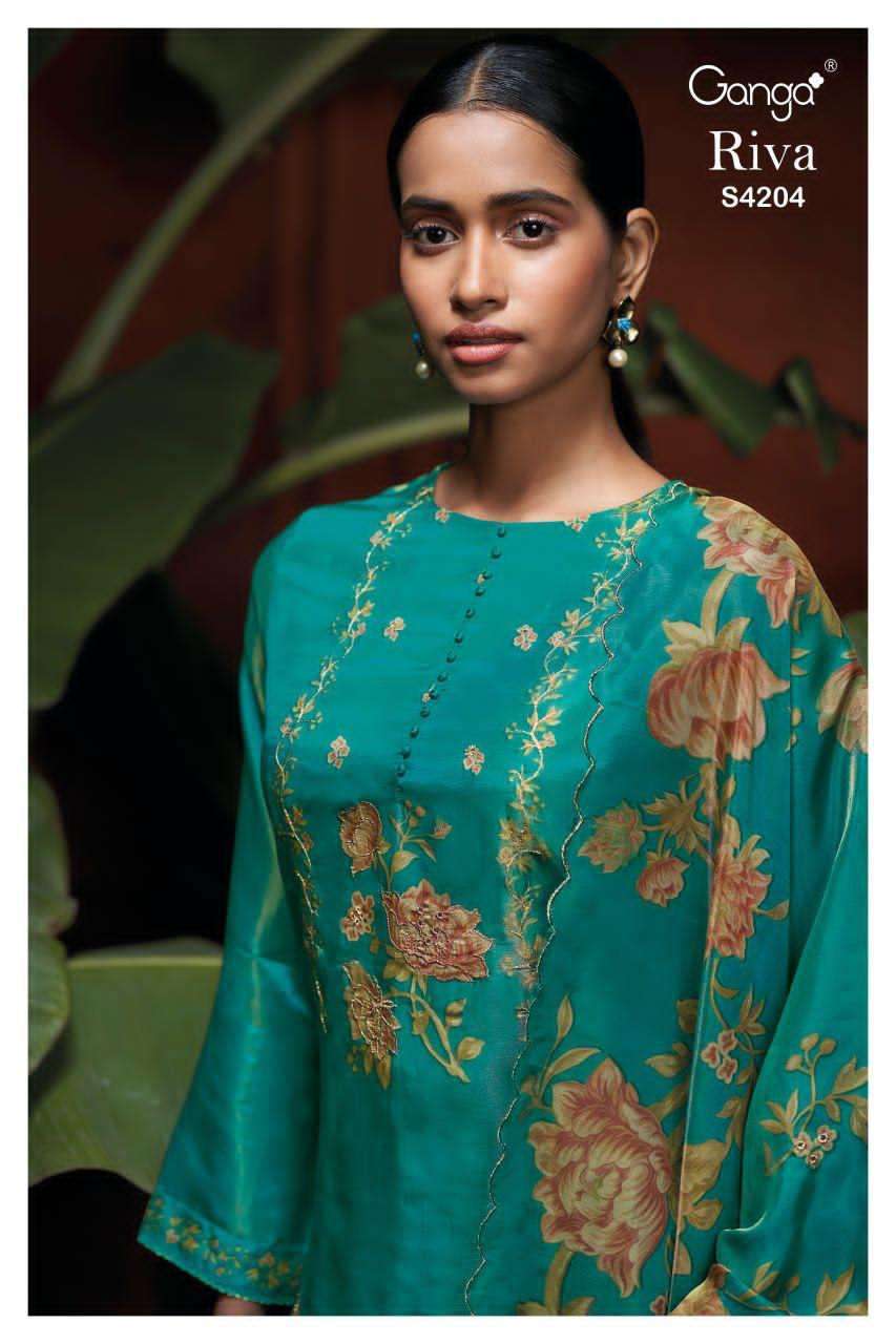 GANGA FASHION RIVA 4204 LADIES SUIT WHOLESALER BEST RATE 