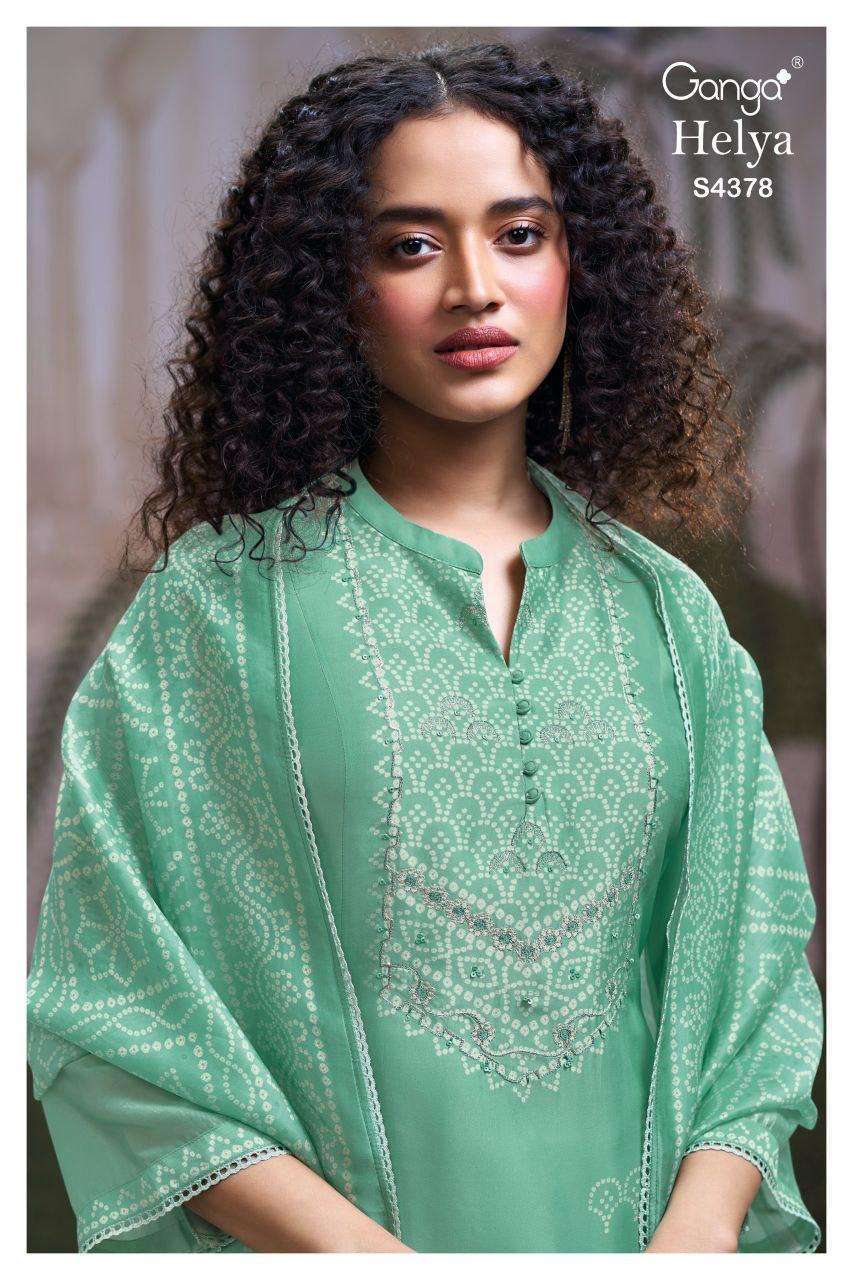 GANGA HELYA 4378 PREMIUM SILK SALWER KAMEEZ SUIT WHOLESALER 