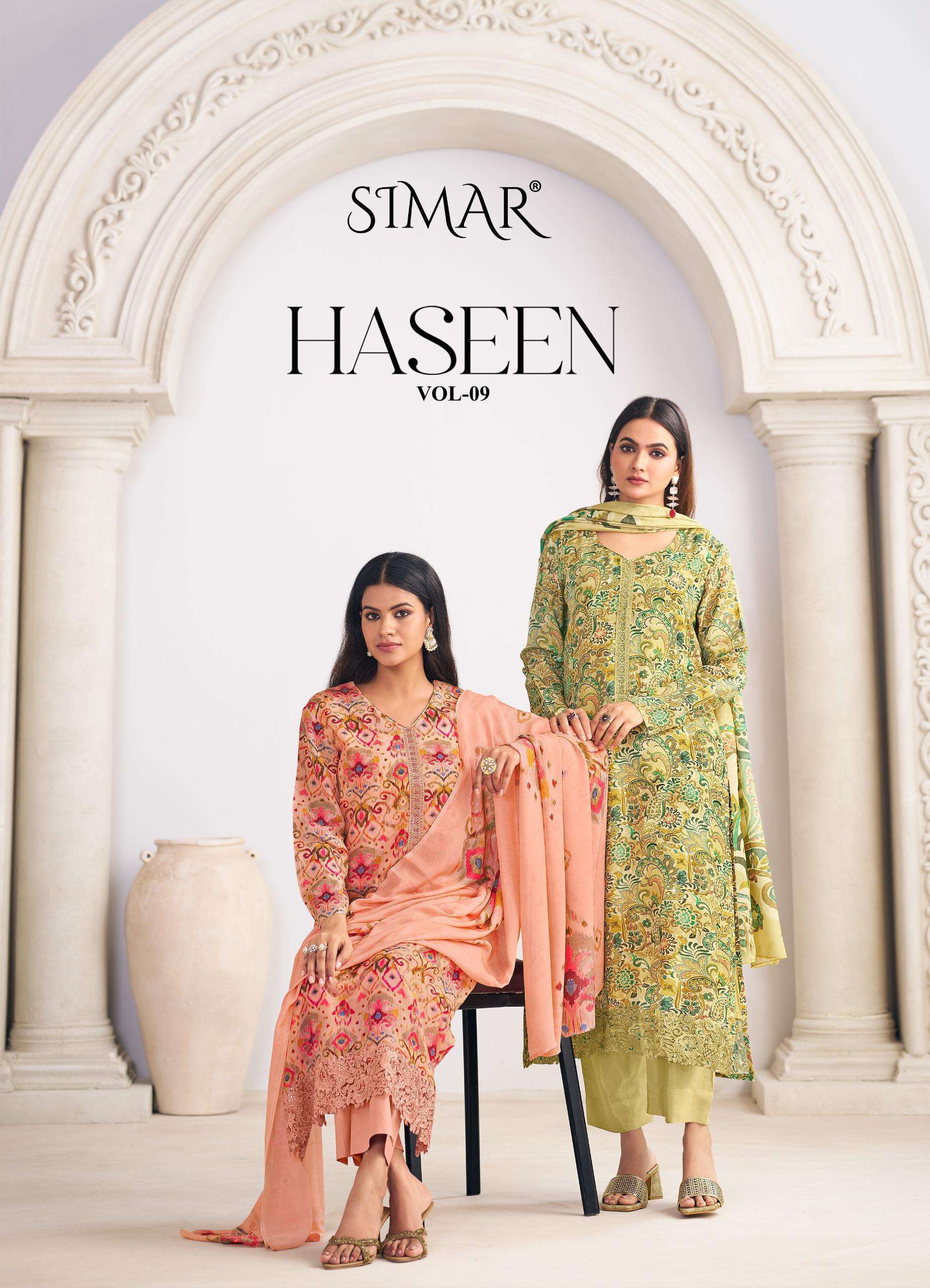 GLOSSY SIMAR HASEEN VOL 9 PURE VICOSE MUSLIN SALWAR KAMEEZ DEALER 2025