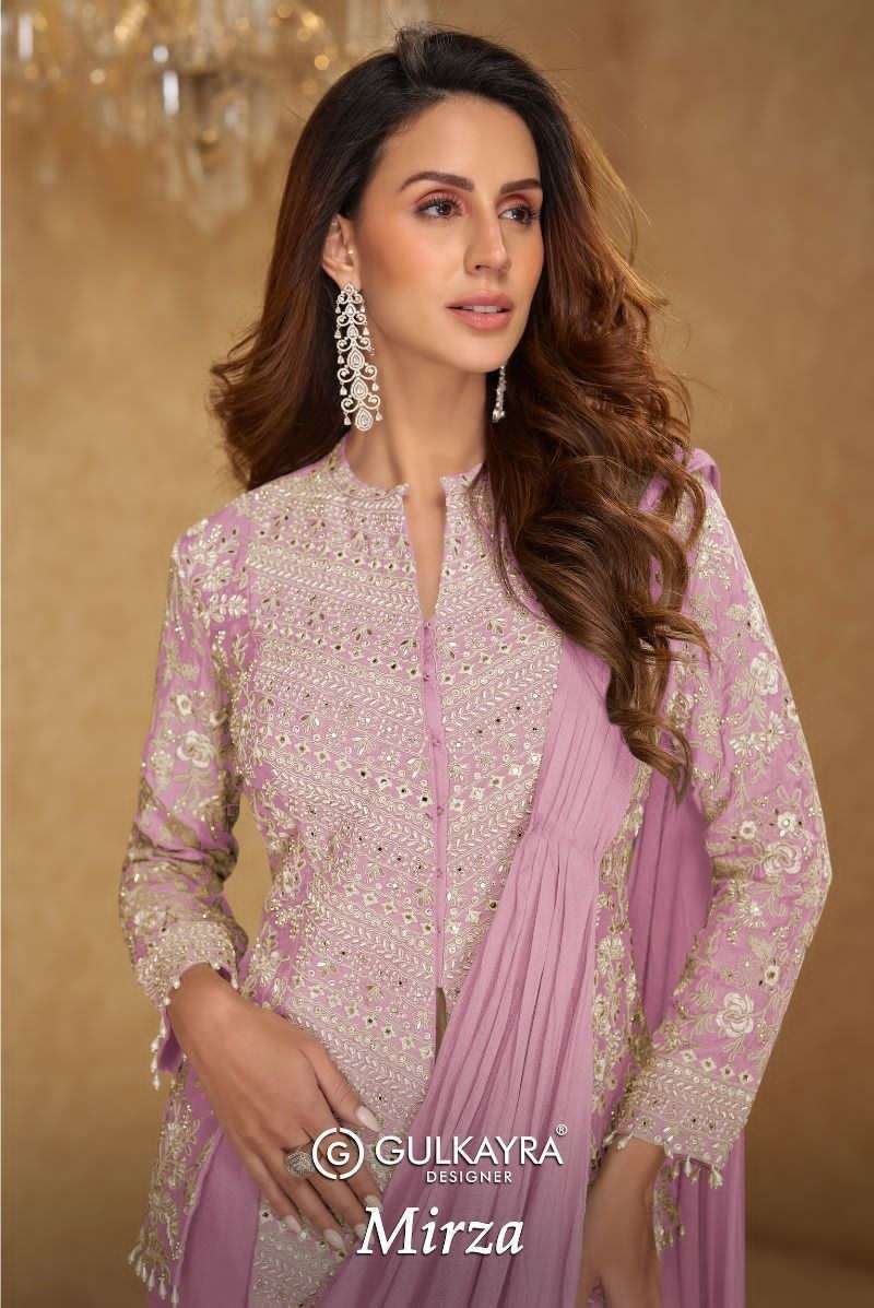 GULKAYRA MIRZA 7627 COLORS PARTYWEAR INDO WESTERN DRESS CATALOG SUPPLIER 