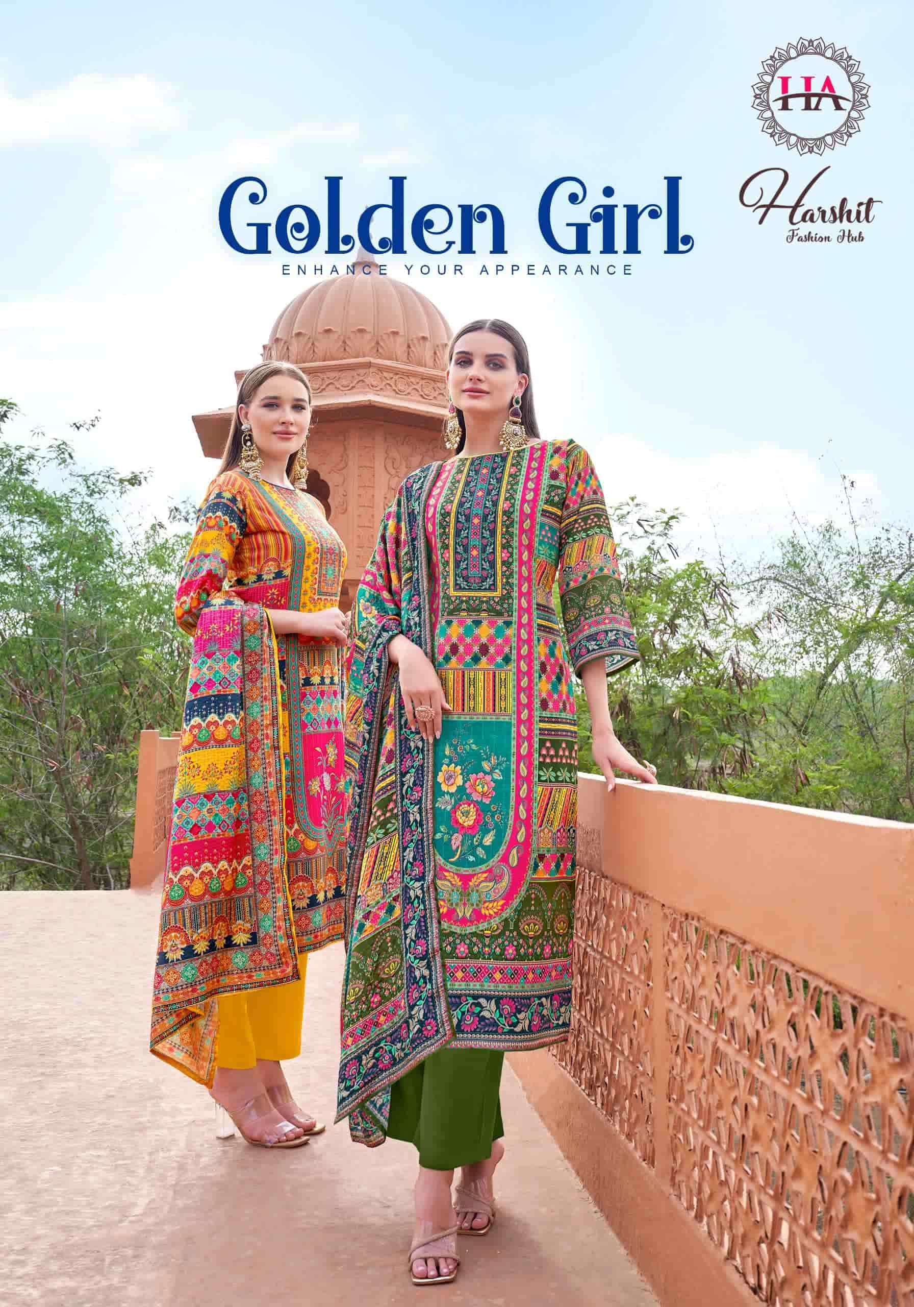HARSHIT FASHION GOLDEN GIRL PURE ZAM DESIGNER SUIT WHOLESALER BEST RATE 
