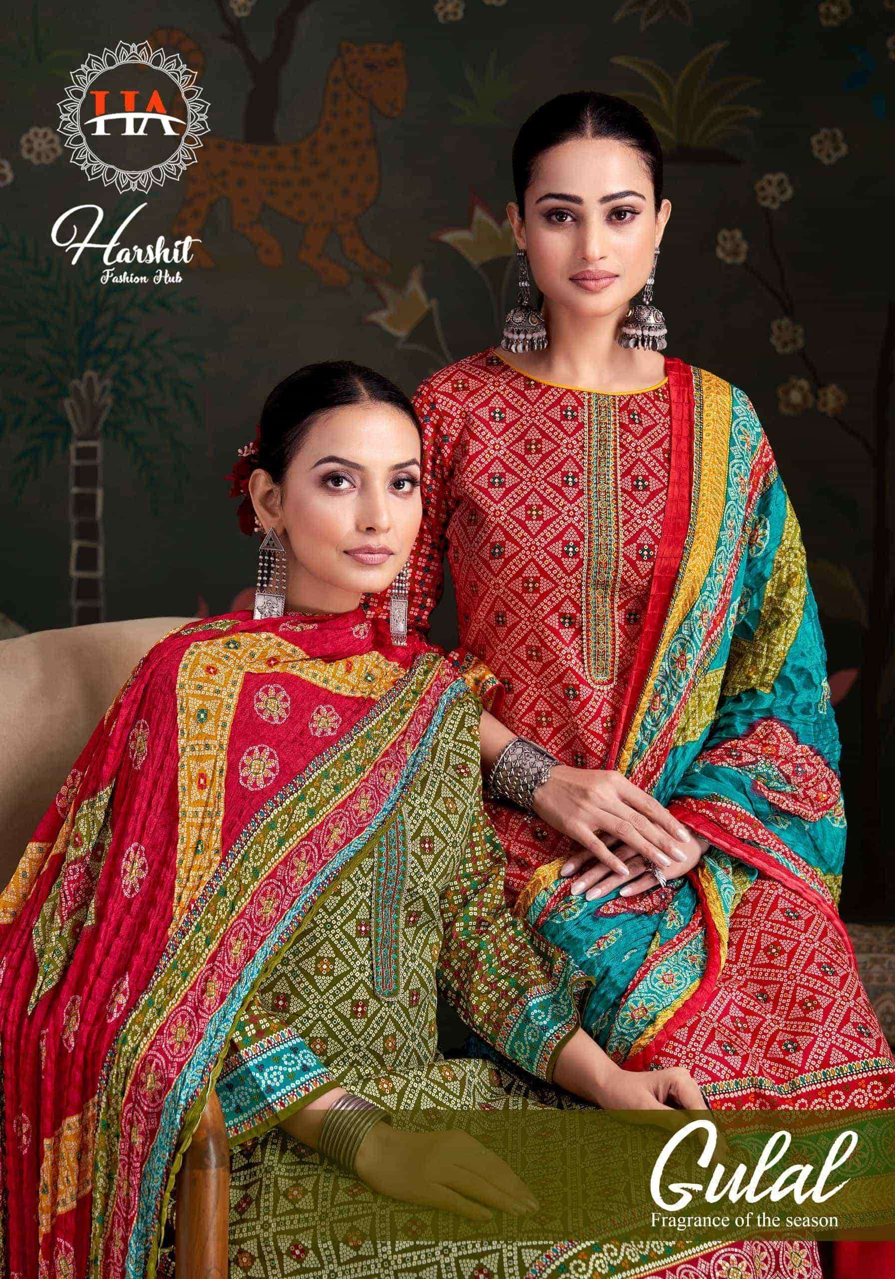 HARSHIT FASHION GULAL JAM DESIGNER PRINT EMBROIDERY SUIT WHOLESALER 2026