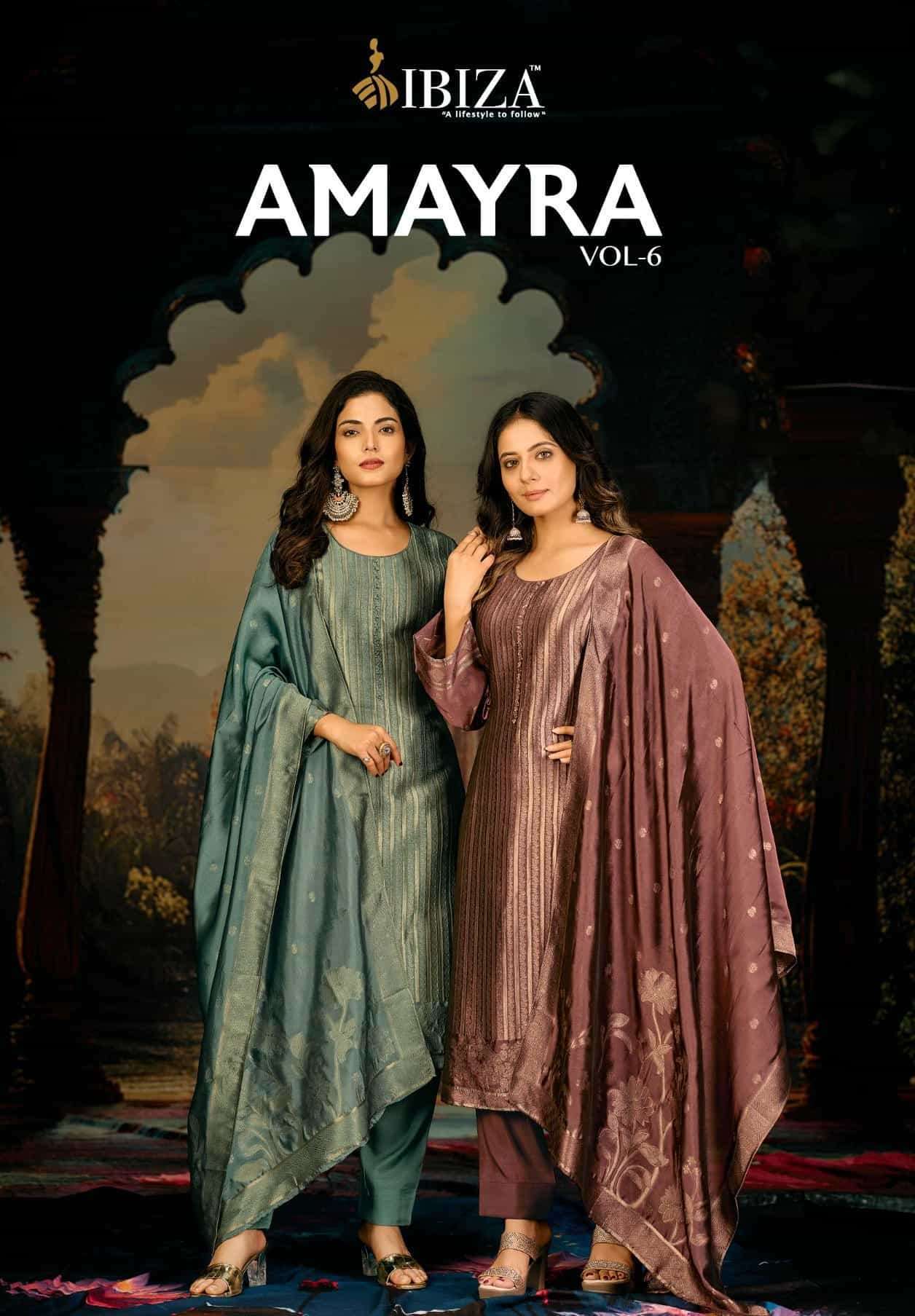 IBIZA AMAYRA VOL 6 PURE BANGLORY JACQUARD DESIGNER SUIT WHOLESALER 
