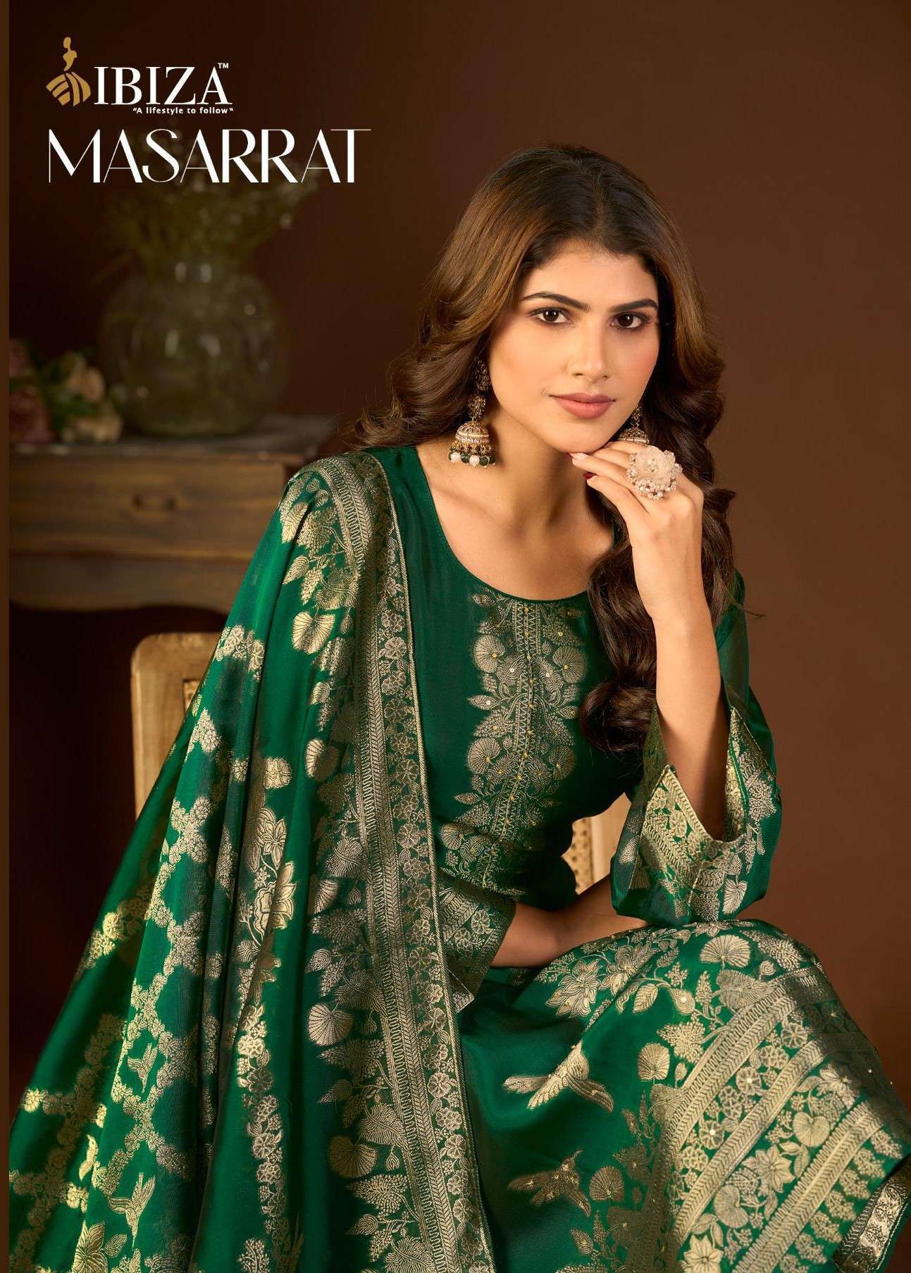 IBIZA MASARRAT PURE BANGLORY SILK JACQUARD HANDWORK SUIT WHOLESALER BEST RATE 