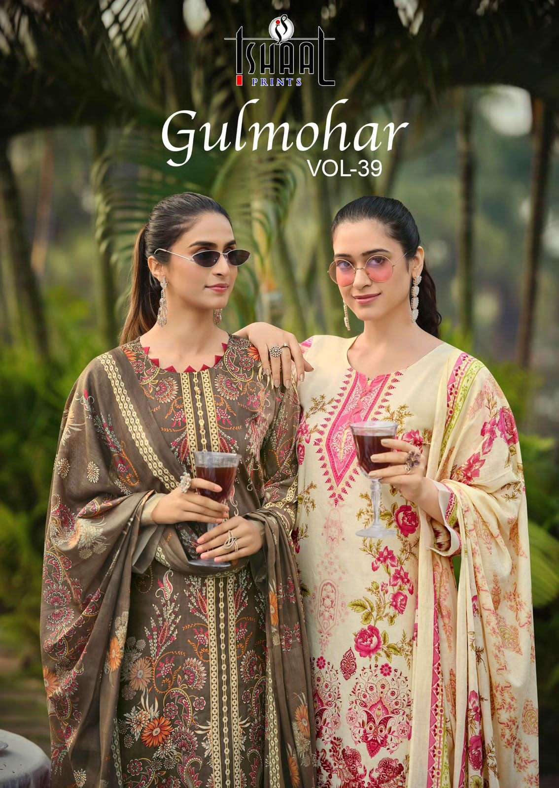 ISHAAL PRINT GULMOHAR VOL 39 LAWN COTTON EMBROIDERY SUIT WHOLESALER 