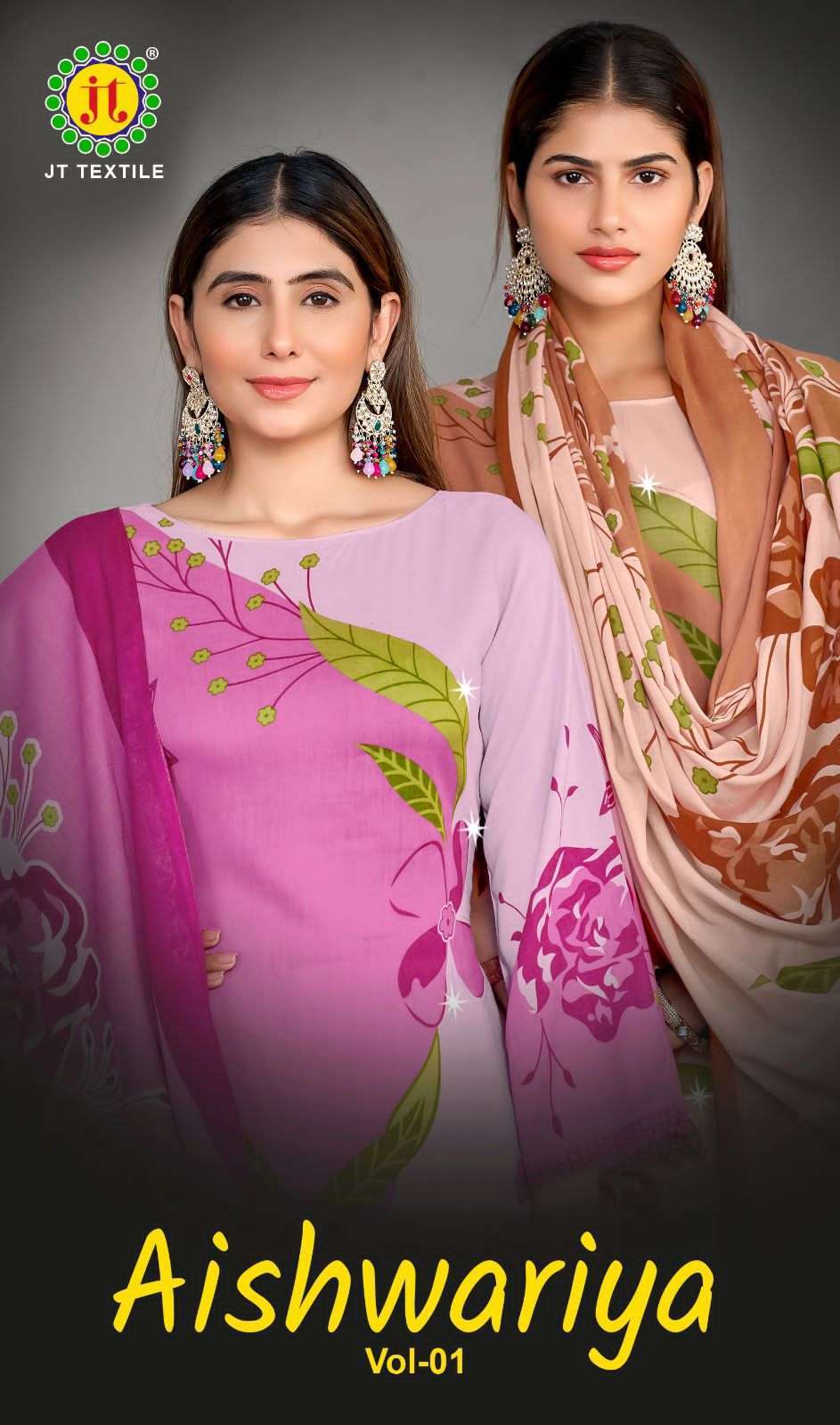 JT TEXTILE AISHWARIYA VOL 1 RAYON SUIT WHOLESALER 