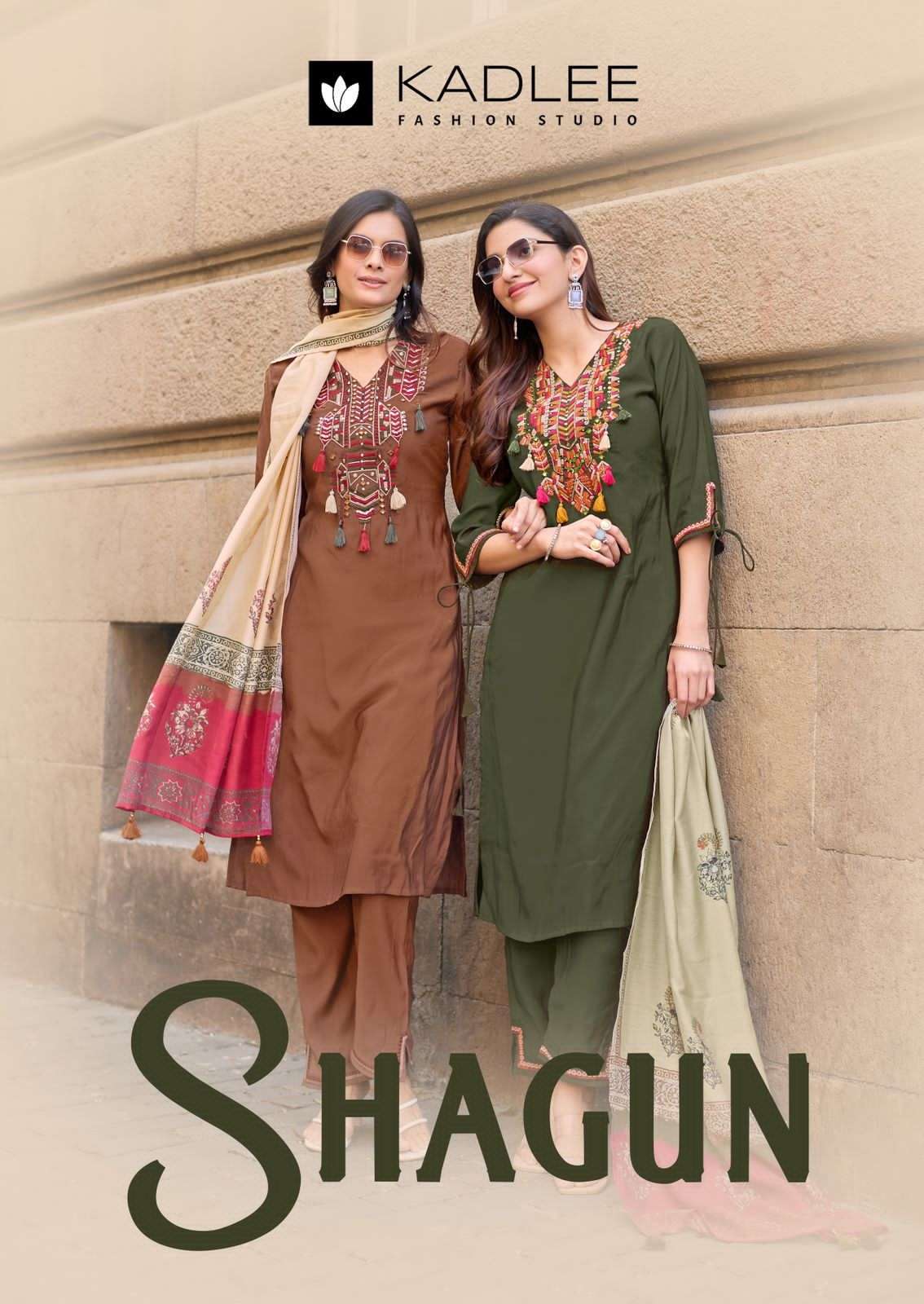 KADLEE SHAGUN STYLE KURTI PANT WITH DUPATTA SET WHOLESALER 