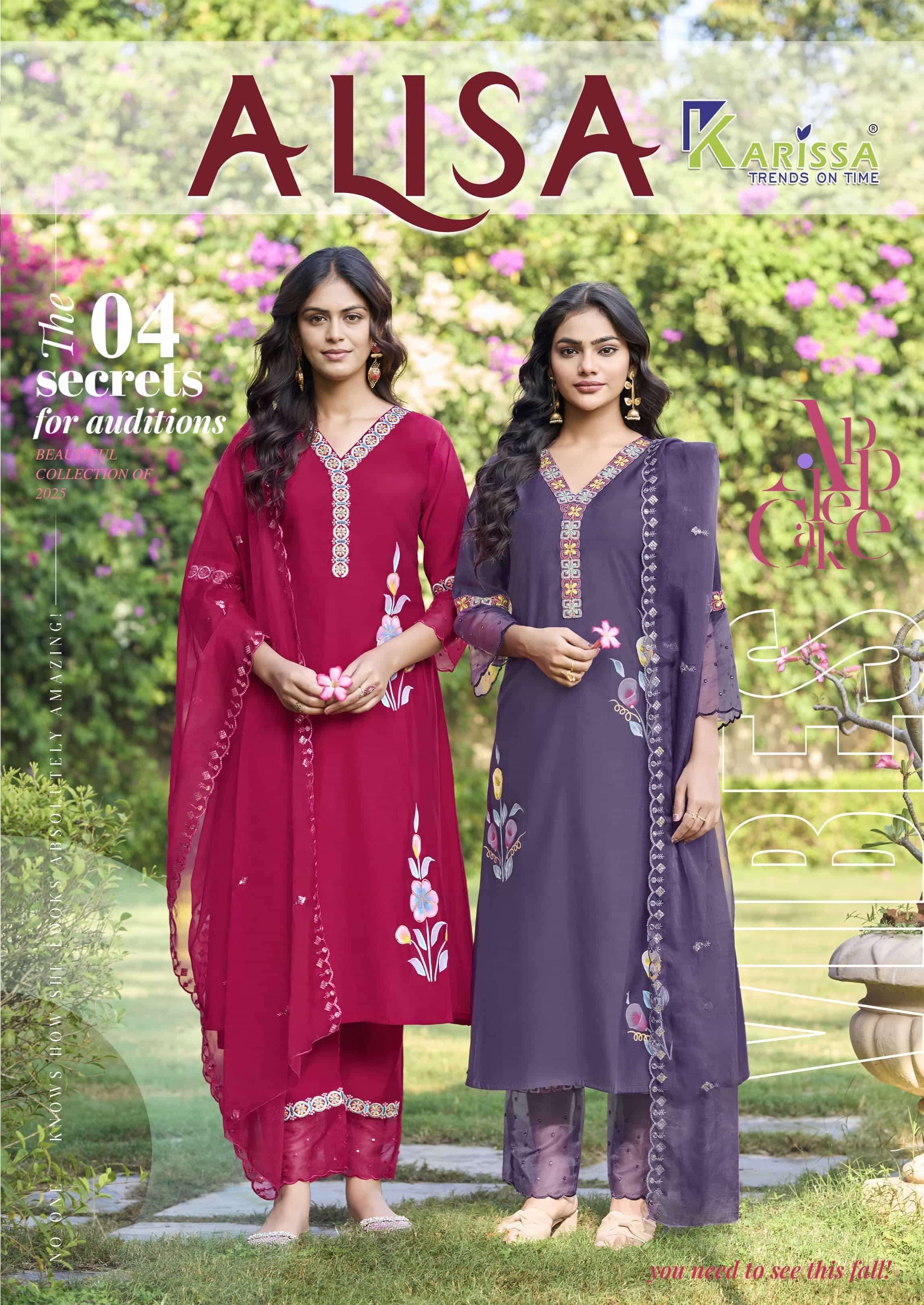 KARISSA ALISA PREMIUM VISCOSE EMBRODERY READYMADE SUIT WHOLESALER 