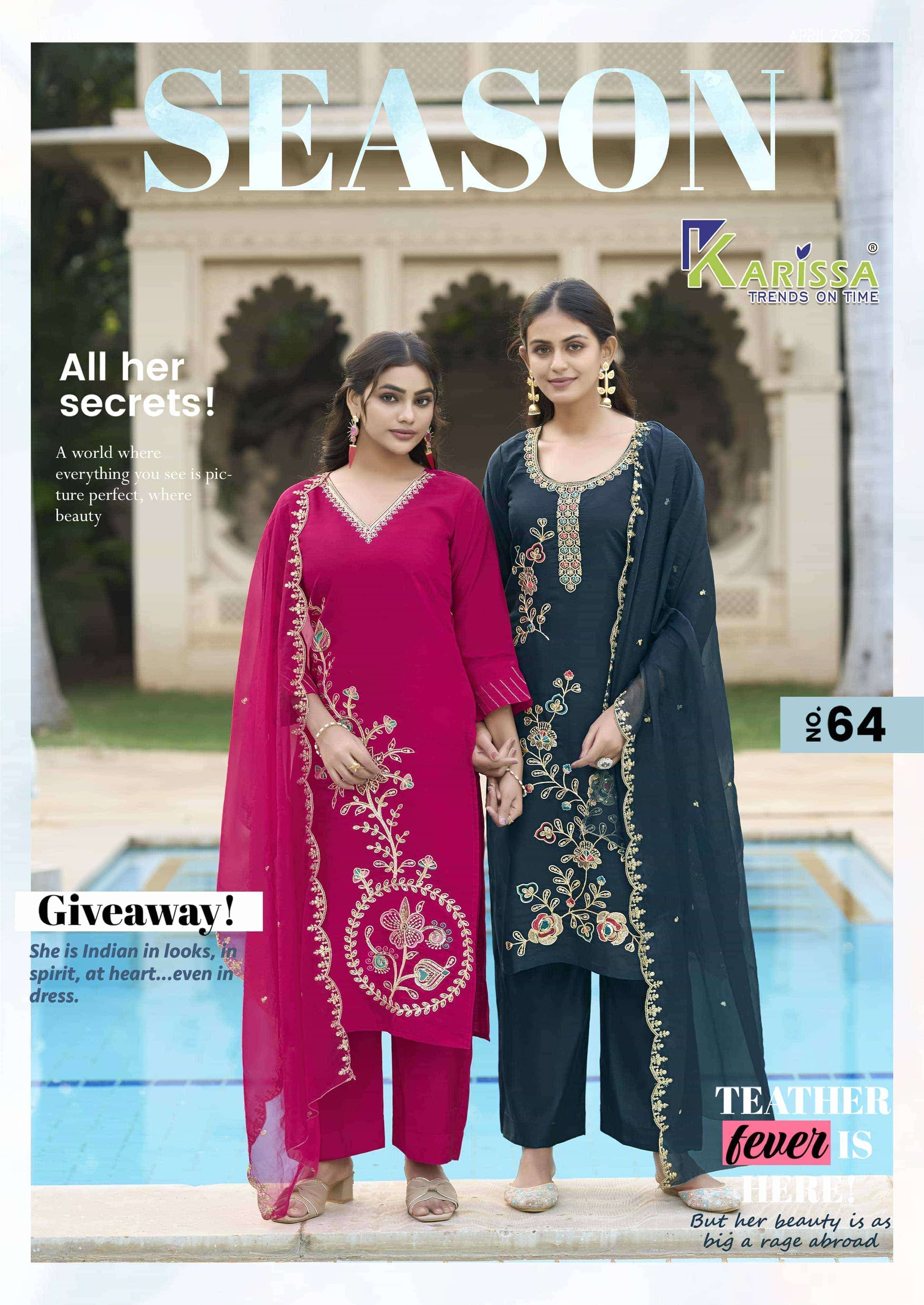 KARISSA SEASONS READYMADE VISCOSE SUIT WHOLESALER BEST RATE 2026