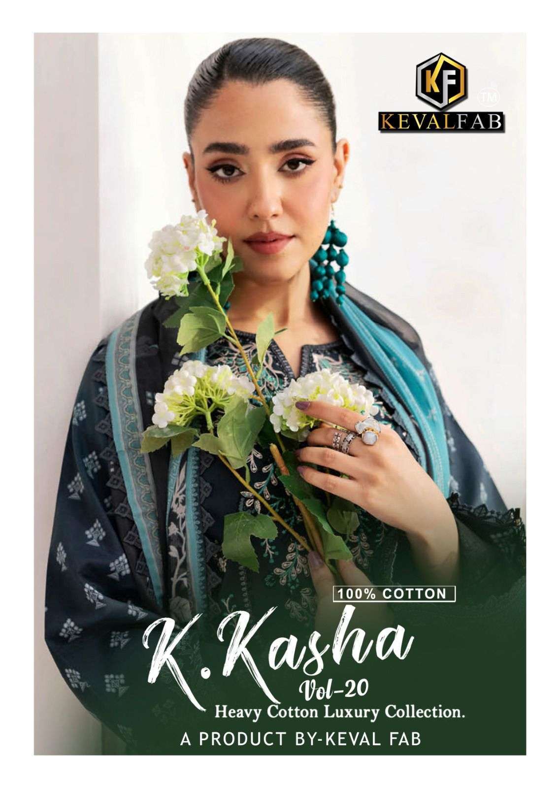 KEVAL FAB K KASHA VOL 20 KARACHI COTTON PAKISTANI SUIT WHOLESALER 2026