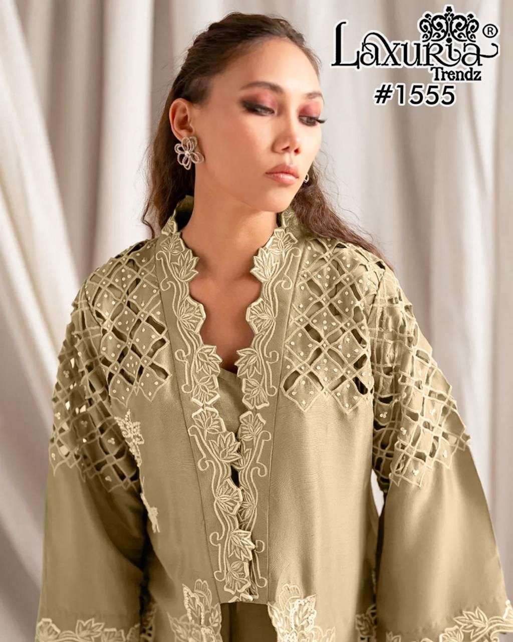 LAXURIA TRENDZ 1555 ROMAN SHIMMER FANCY WORK DESIGNER COLLECTION BEST RATE 2026