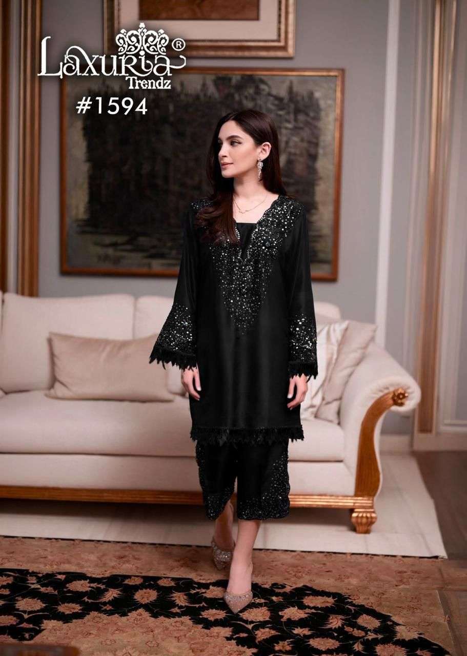 LAXURIA TRENDZ LT 1594 PARTYWEAR PAKISTANI SUIT WHOLESALER BEST RATE 