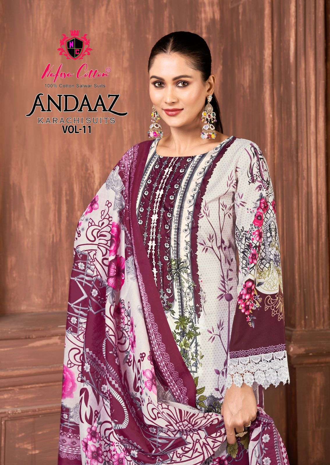 NAFISA COTTON ANDAAZ VOL 11 COTTON PAKISTANI SUIT COLLECTION BEST RATE DEALER 