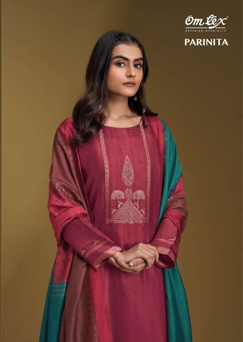 OMTEX PARINITA RUSSIAN SILK SUIT CATALOG SUPPLIER BEST RATE 