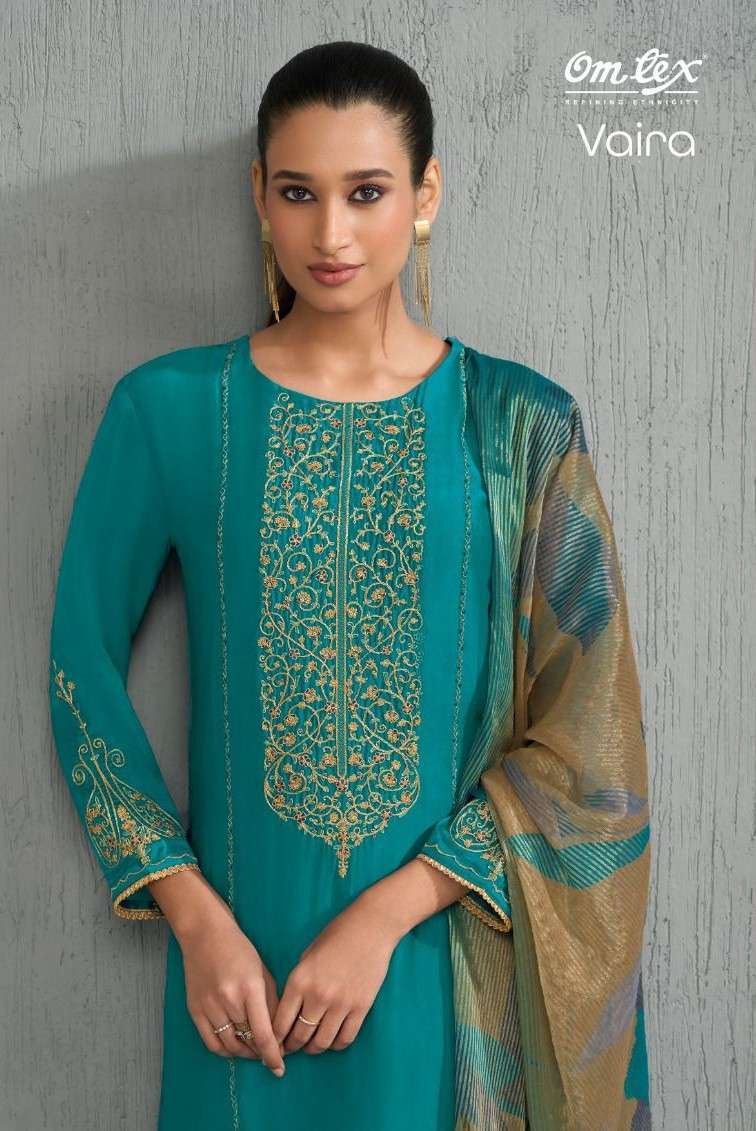 OMTEX VAIRA SILK FANCY WORK DESIGNER SALWER KAMEEZ WHOLESALER BEST RATE 2026
