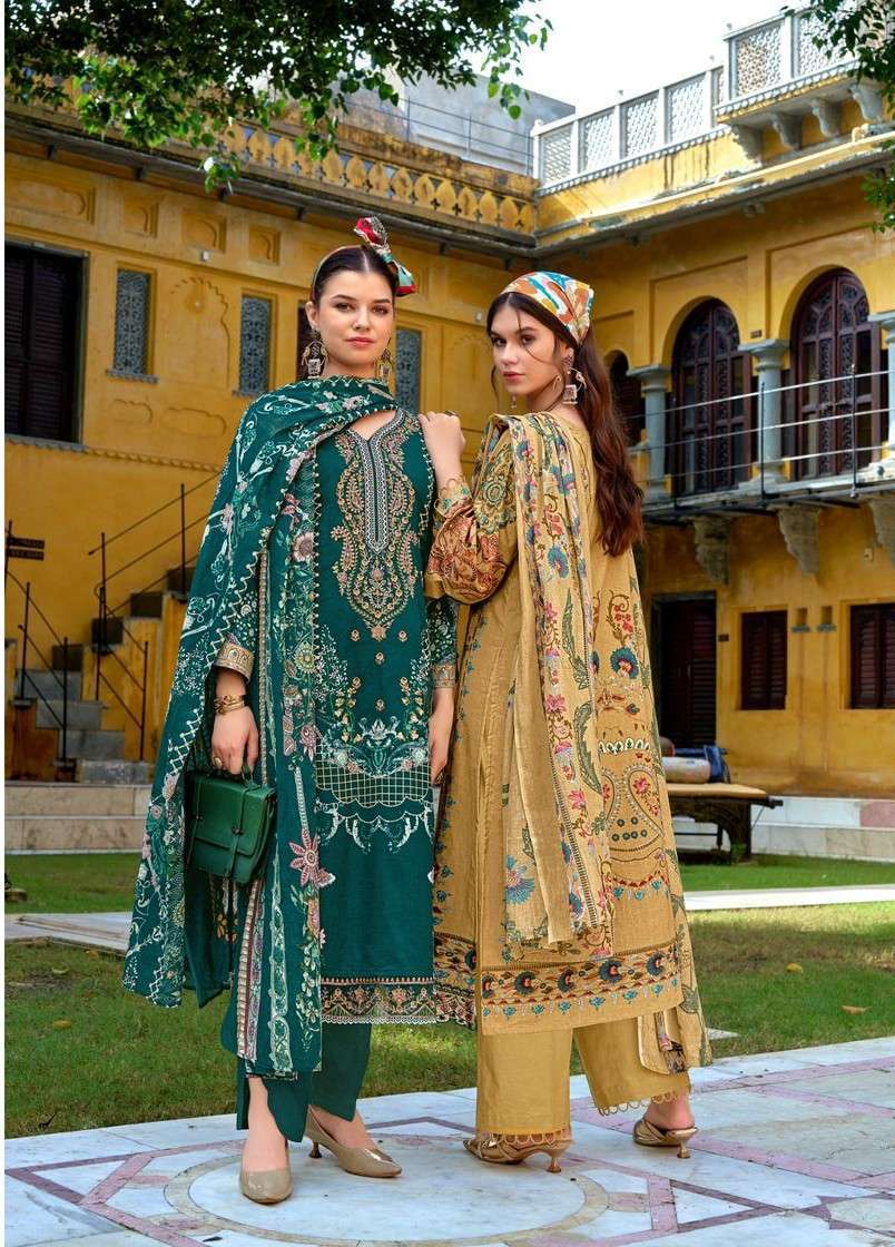 PAKIZA PRINTS NAKSH VOL 16 LAWN COTTON KASHMIRI WORK PAKISTANI SUIT WHOLESALER 